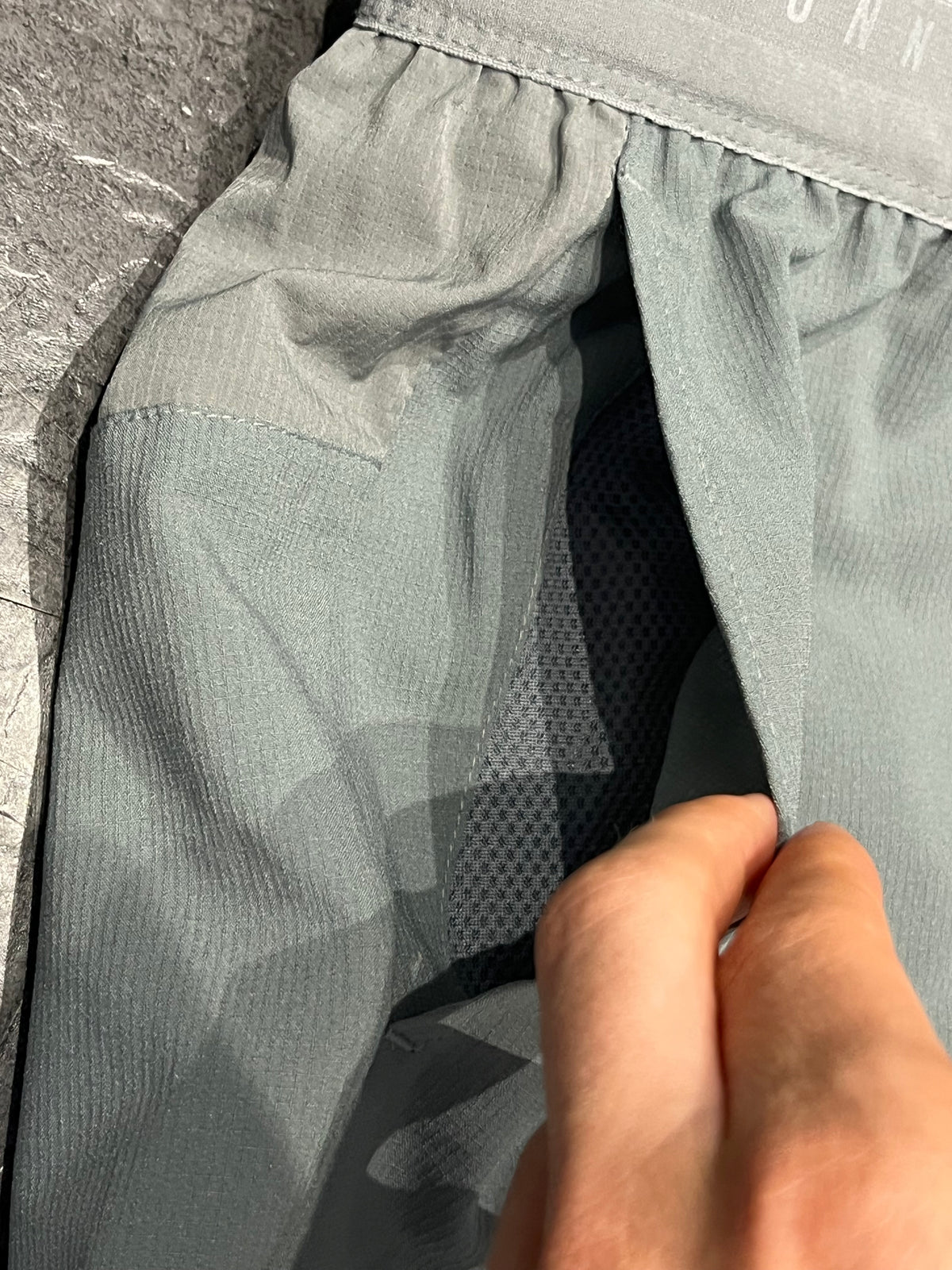 Grey Nike Men’s Dri Fit Stride 5” Brief Lined Running Shorts