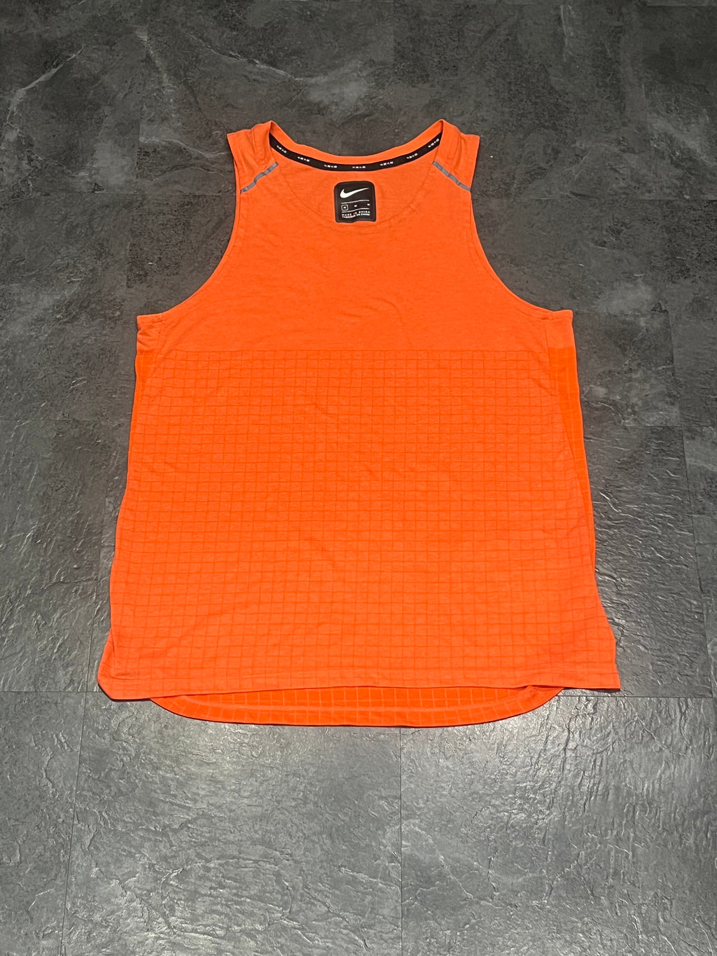 Orange Nike Men’s Tech Pack Running Singlet