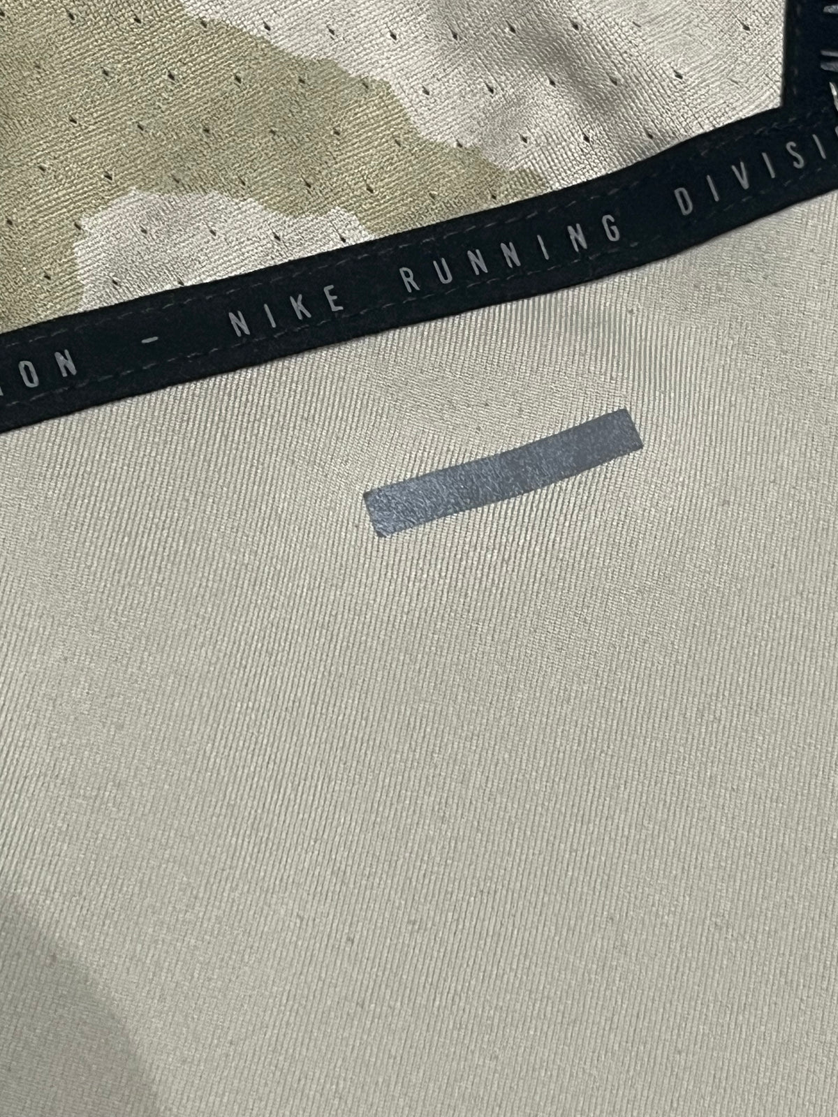Beige Nike Men’s Dri Fit Rise 365 Running Division T Shirt