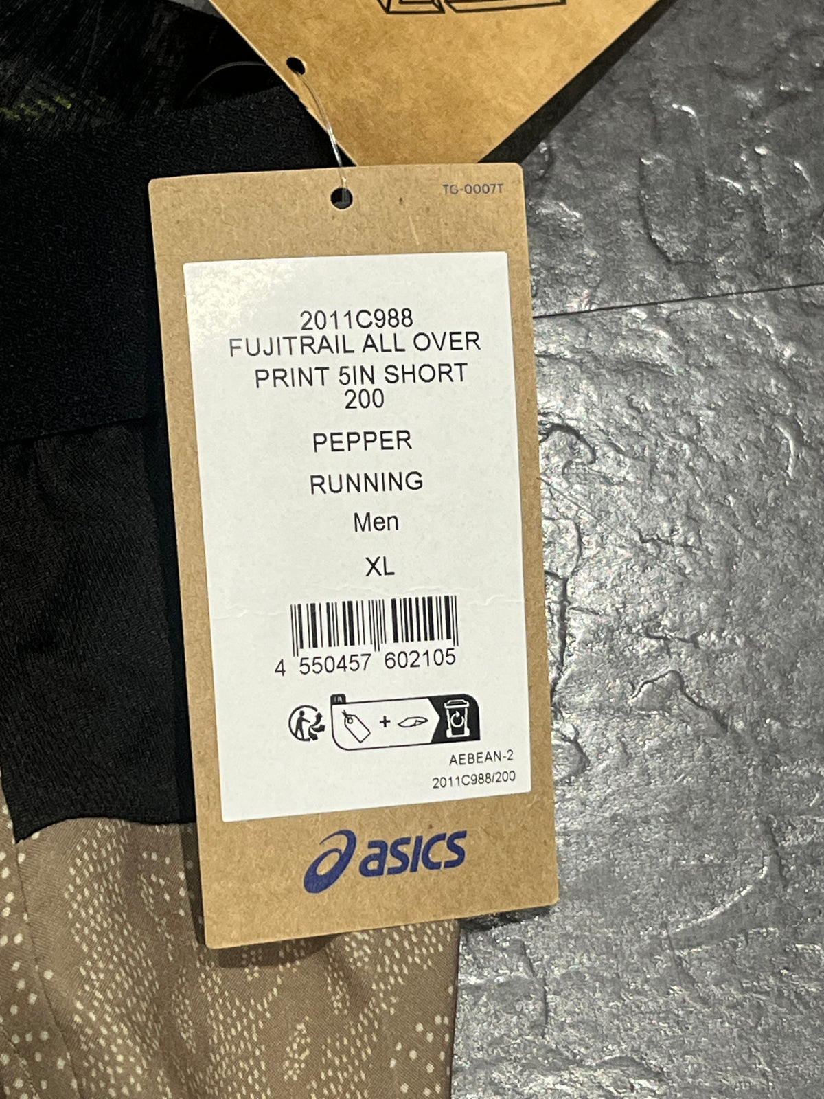 Beige ASICS Men’s Fujitrail 5” Brief Lined Running Shorts