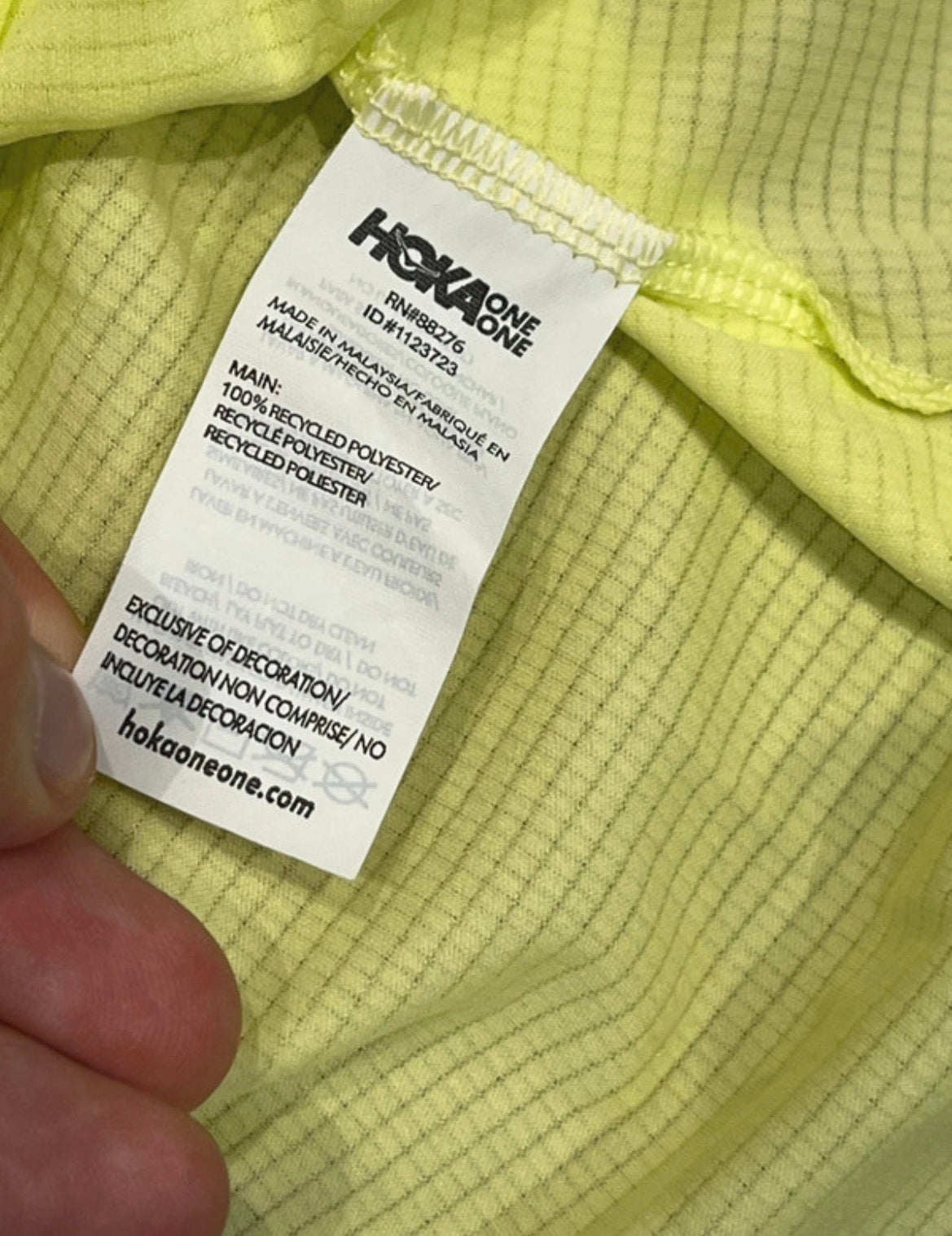 Neon Yellow Hoka One One Men’s Race Day Vest / Singlet