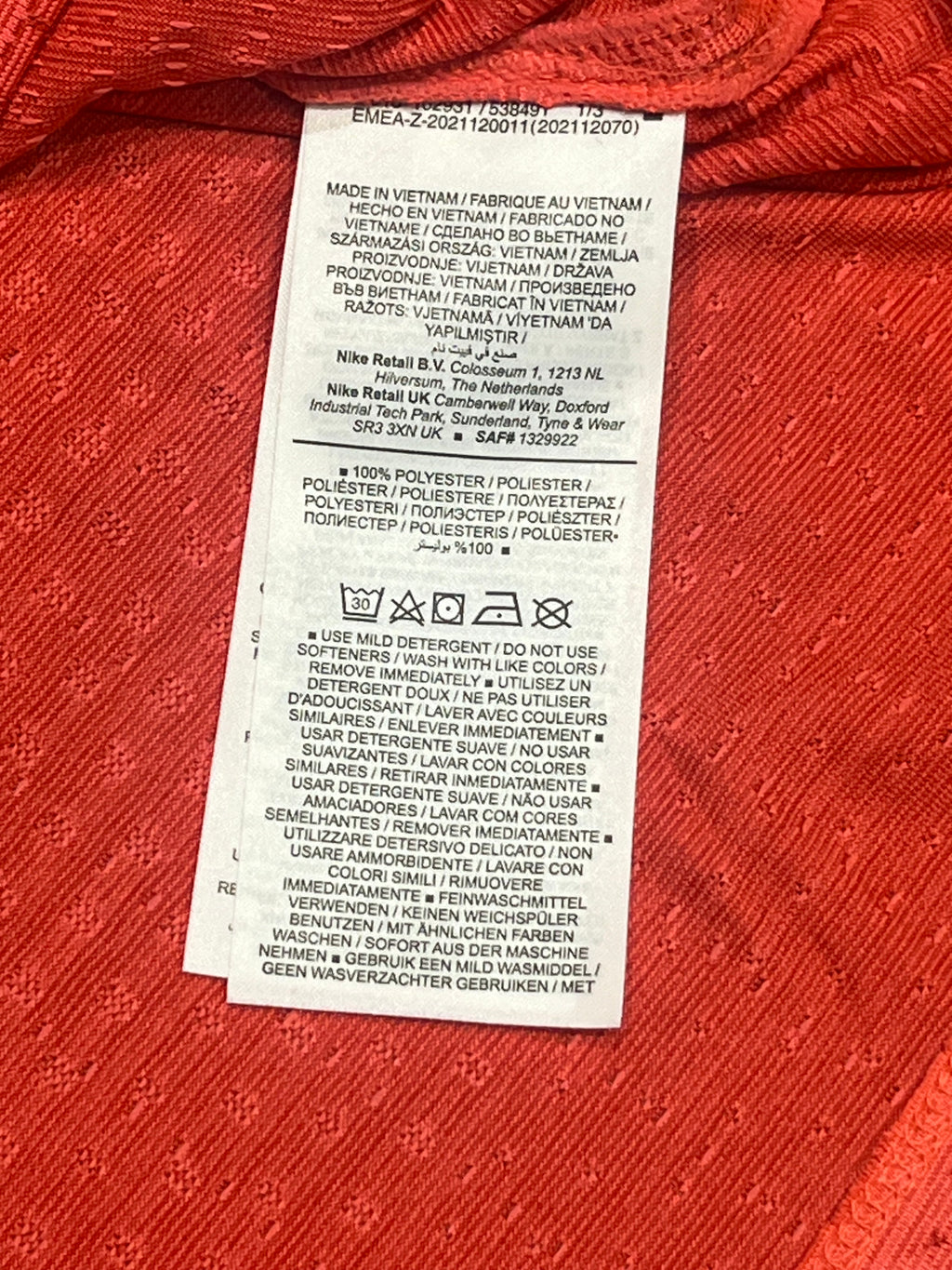 Red Nike Men’s Dri Fit ADV Running T Shirt