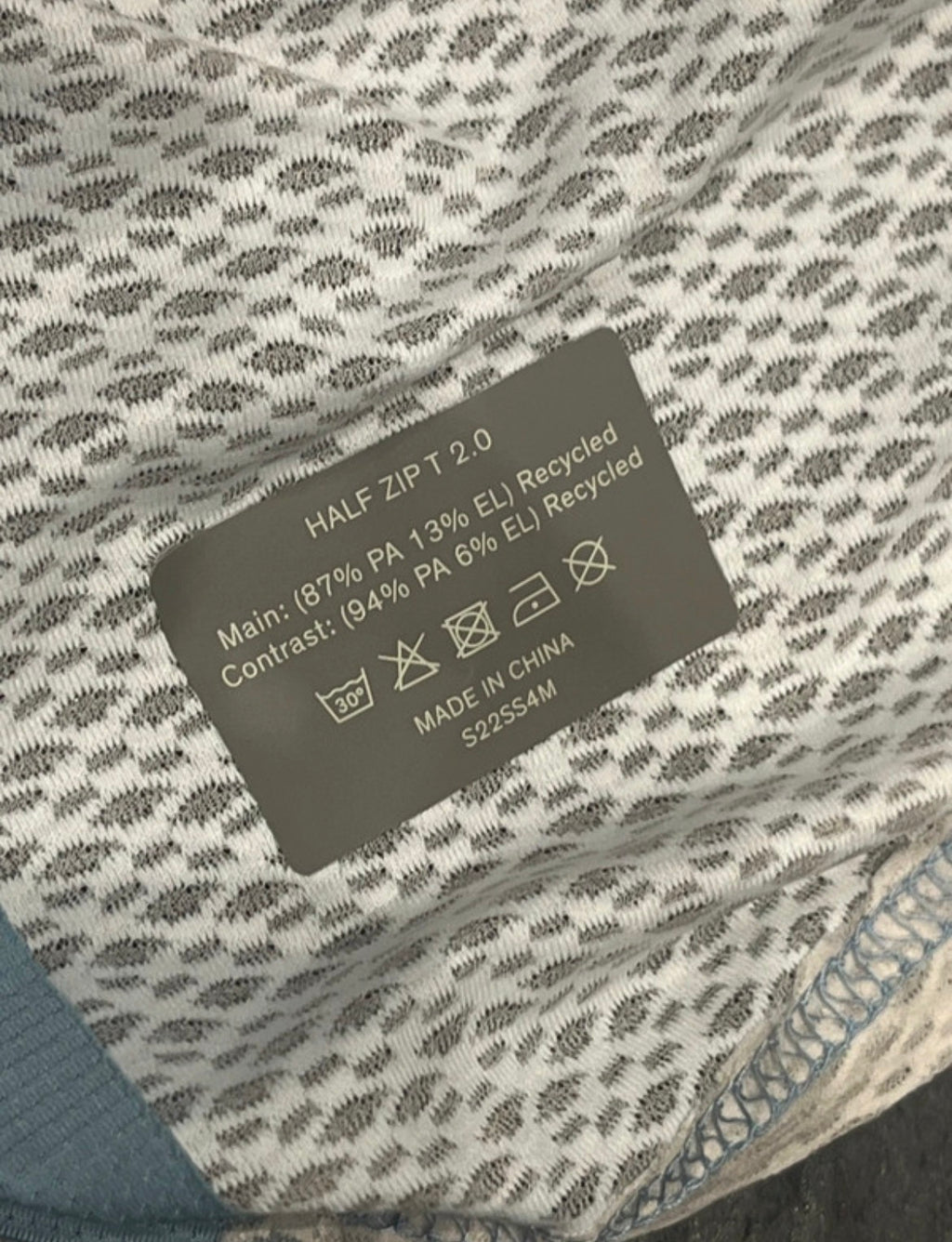 Blue & White SOAR Half Zip 2.0 Running T Shirt