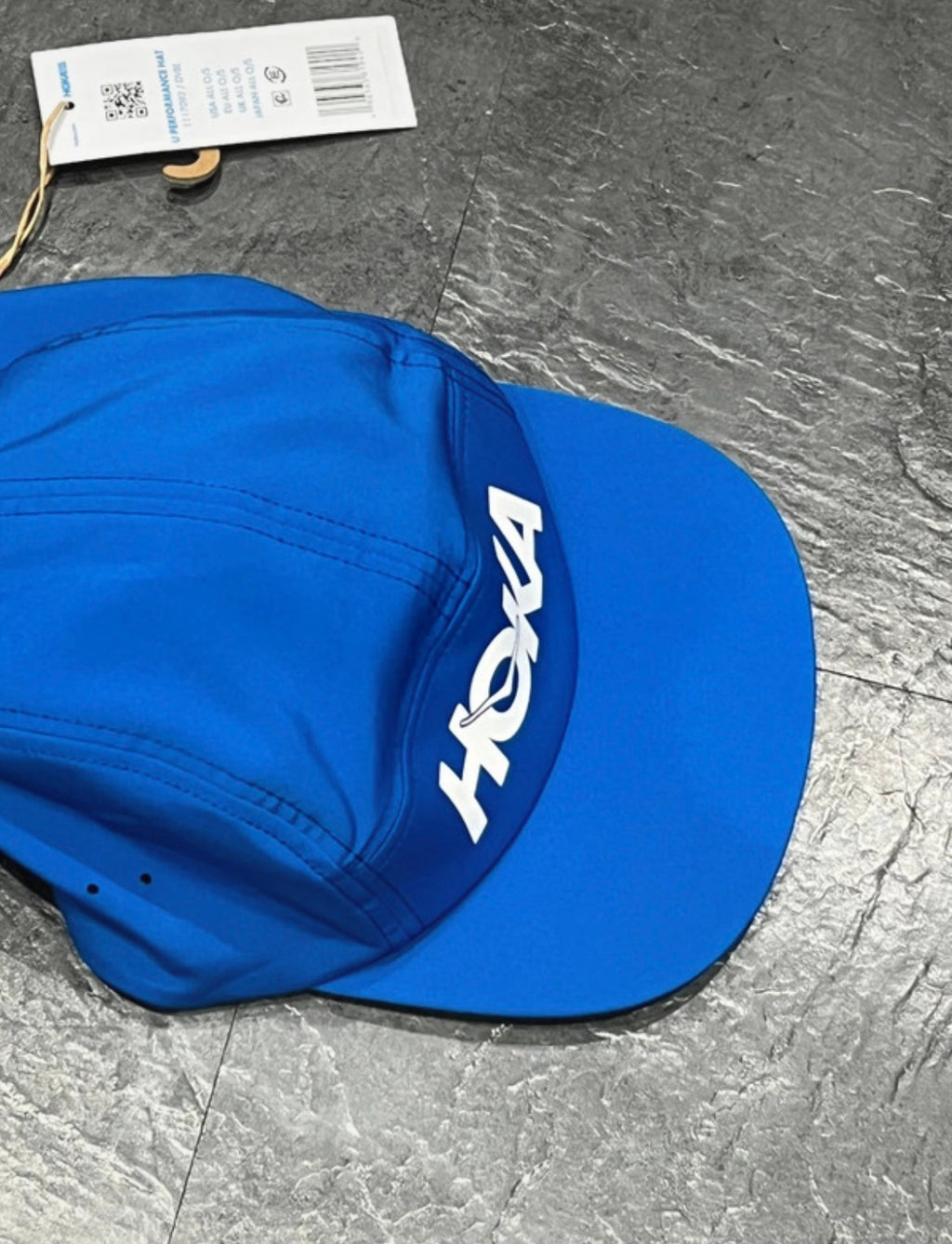 Blue & White Hoka One One Performance Running Cap