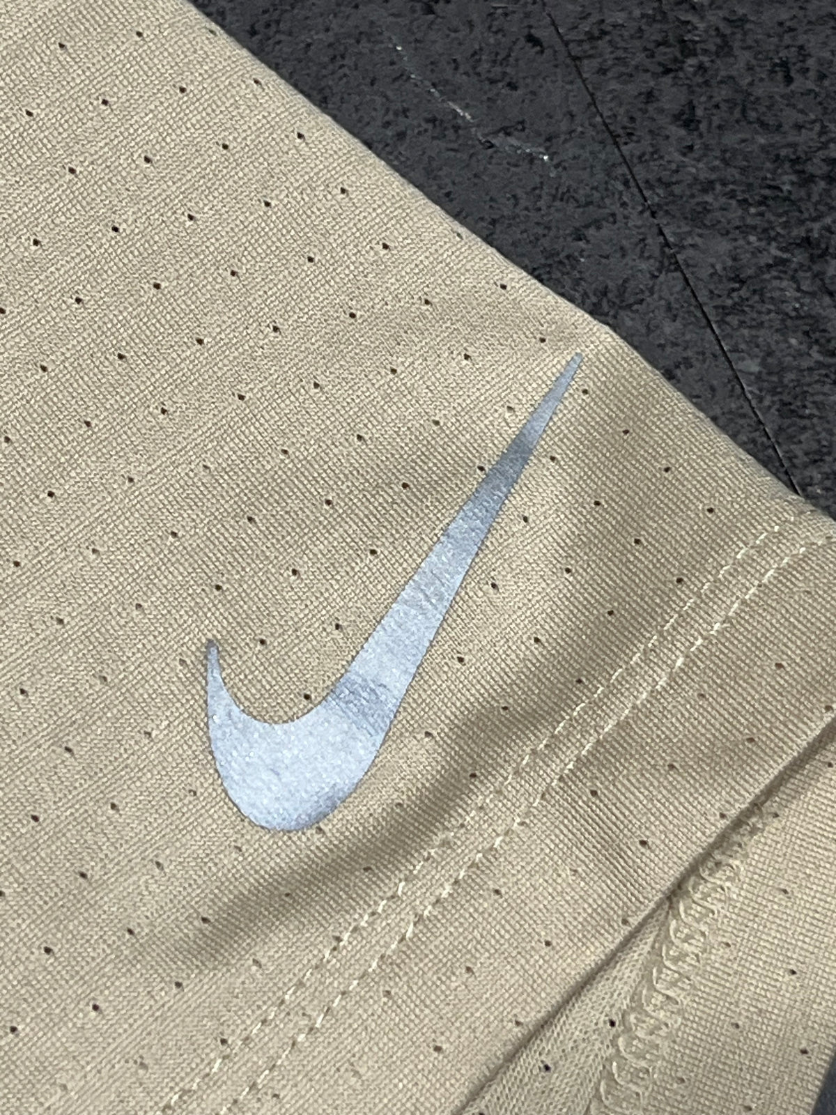 Beige Nike Men’s Dri Fit Rise 365 Running Division T Shirt