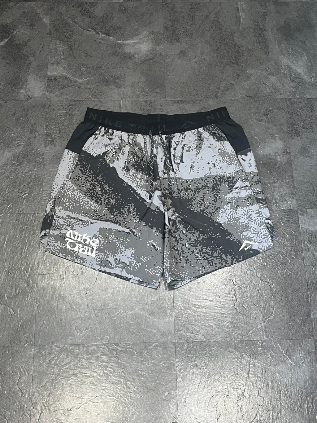 Iron Grey/Black Nike Men’s Dri Fit Trail 7” Brief Lined Running Shorts