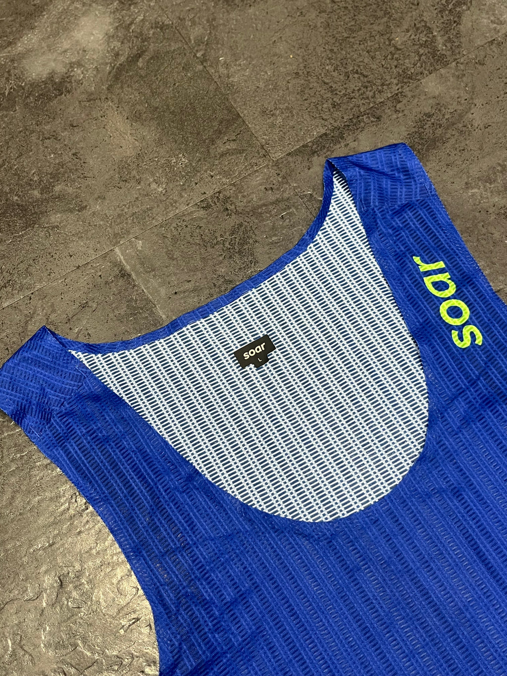 Blue/Green/White SOAR Men’s Club Racing Singlet