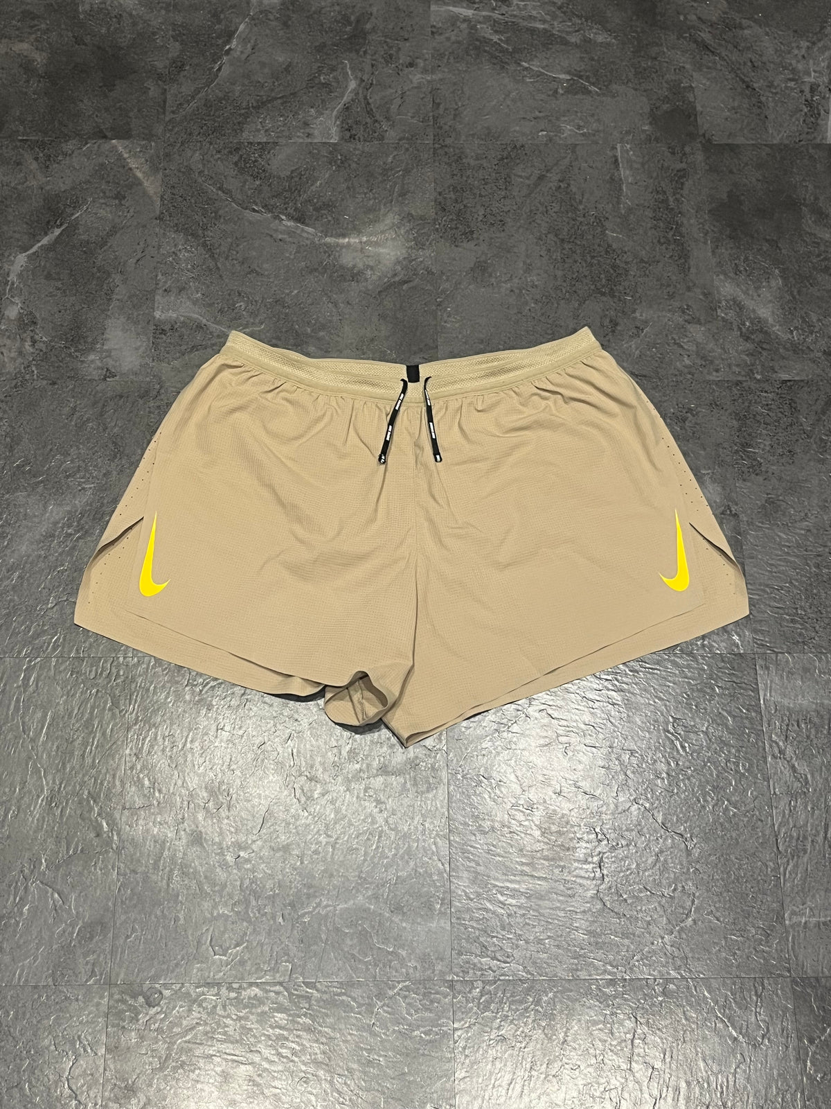 Desert Tan Nike Men’s Dri Fit ADV Aeroswift 2” Racing Split Shorts