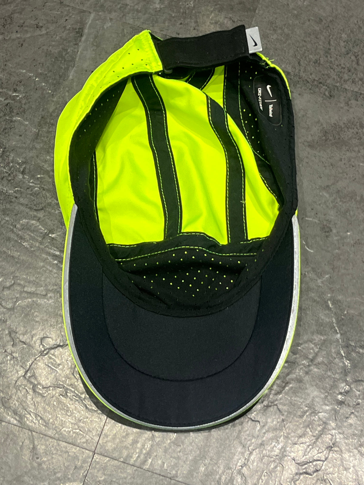 Neon Nike Men’s Dri Fit ADV Fly Tailwind Running Cap