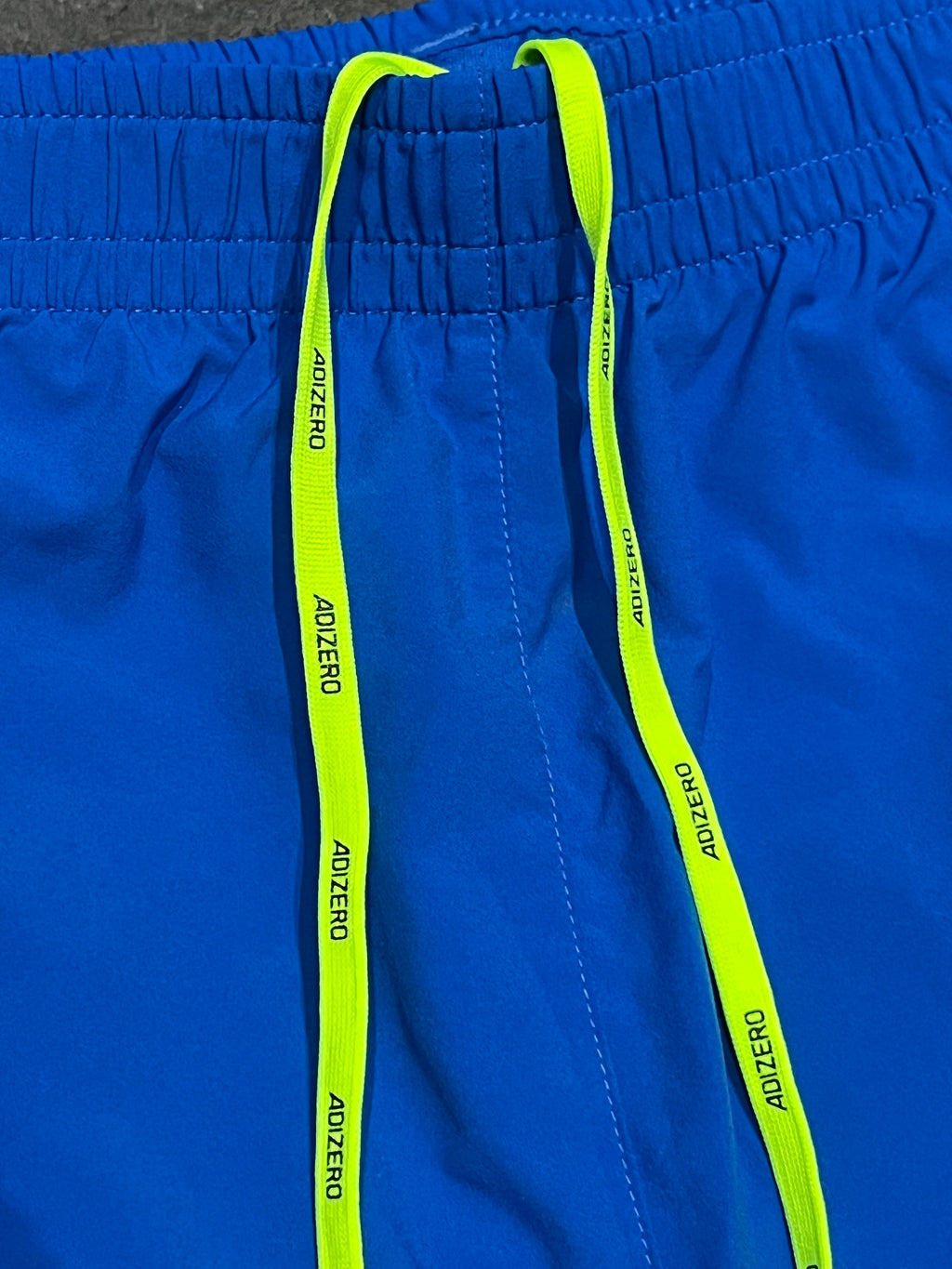 Blue & Lime Adidas Adizero Men’s 3” Brief Lined Racing Split Shorts