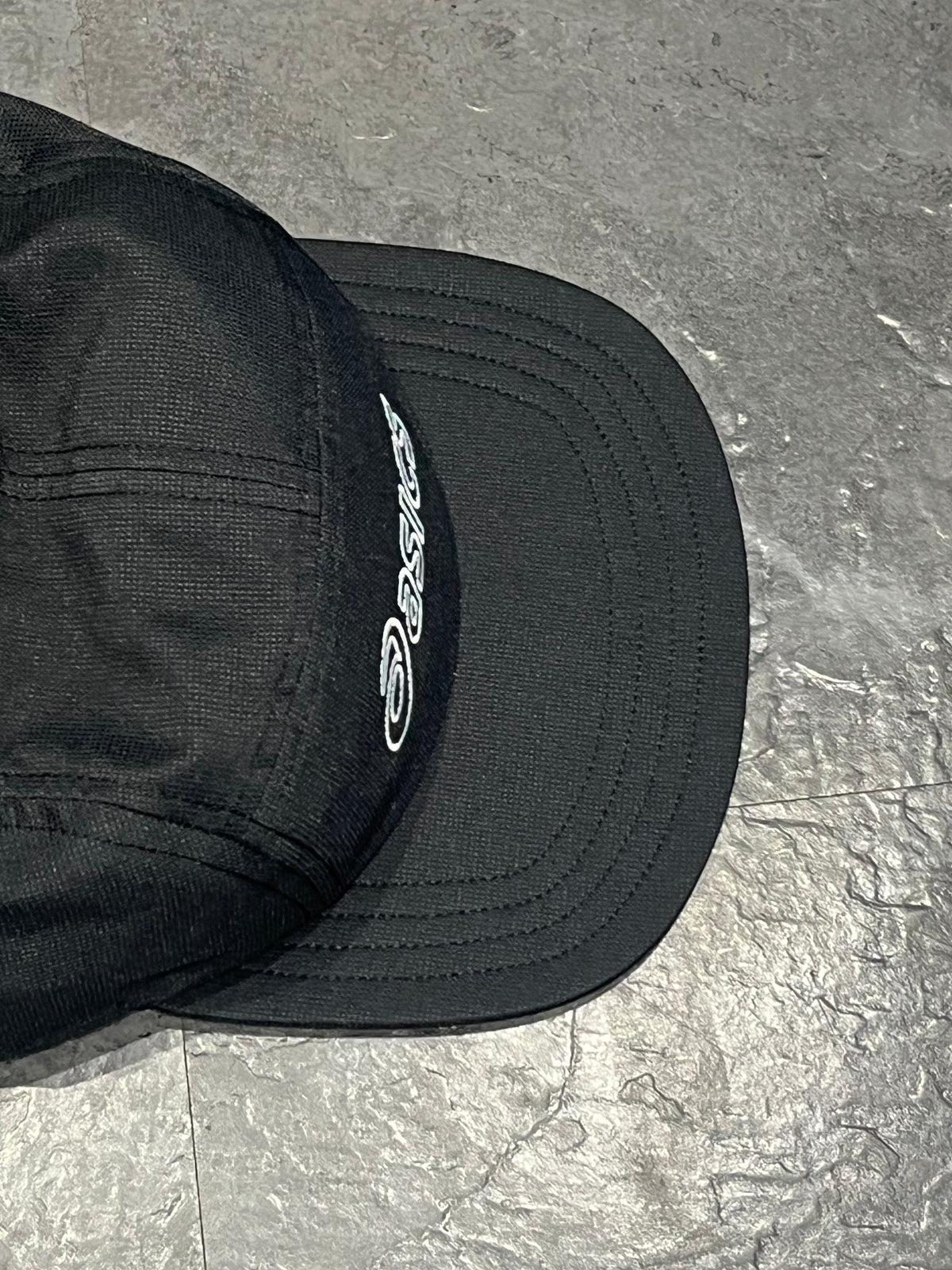Performance Black Asics 5 Panel Running Cap - Unisex