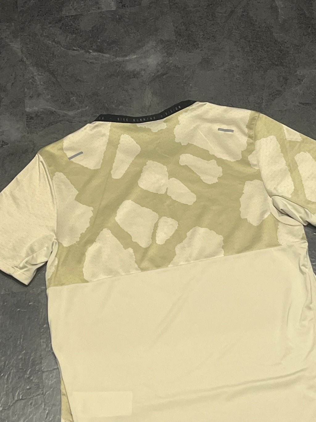 Beige Nike Men’s Dri Fit Rise 365 Running Division T Shirt