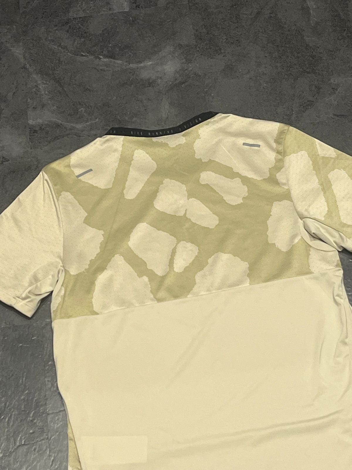 Beige Nike Men’s Dri Fit Rise 365 Running Division T Shirt