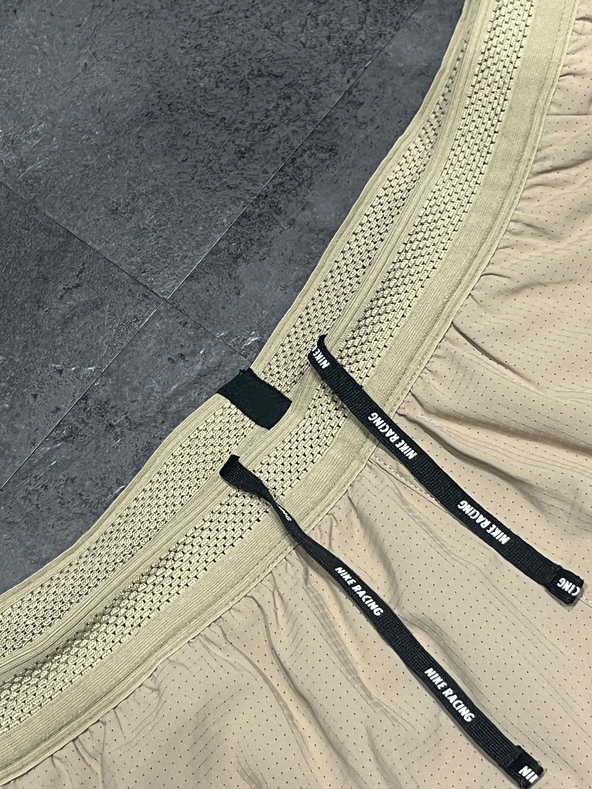 Beige Nike Men’s Dri Fit ADV Aeroswift 2” Racing Split Shorts