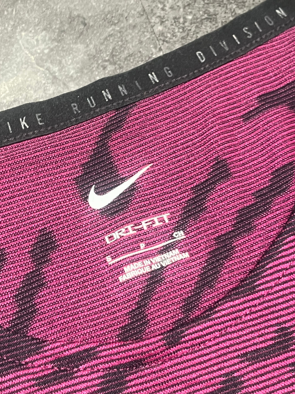 Purple Sangria & Black Nike Mens Dri Fit Running Division T Shirt