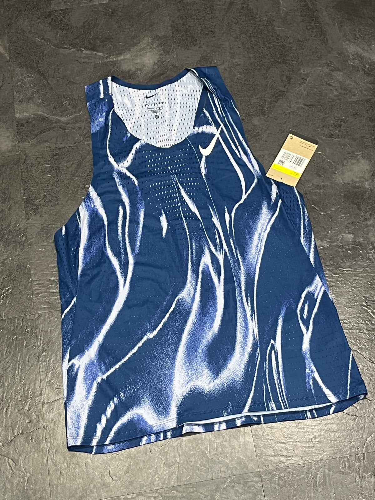 Coastal Blue/White Nike Men’s Dri Fit ADV Aeroswift Racing Singlet
