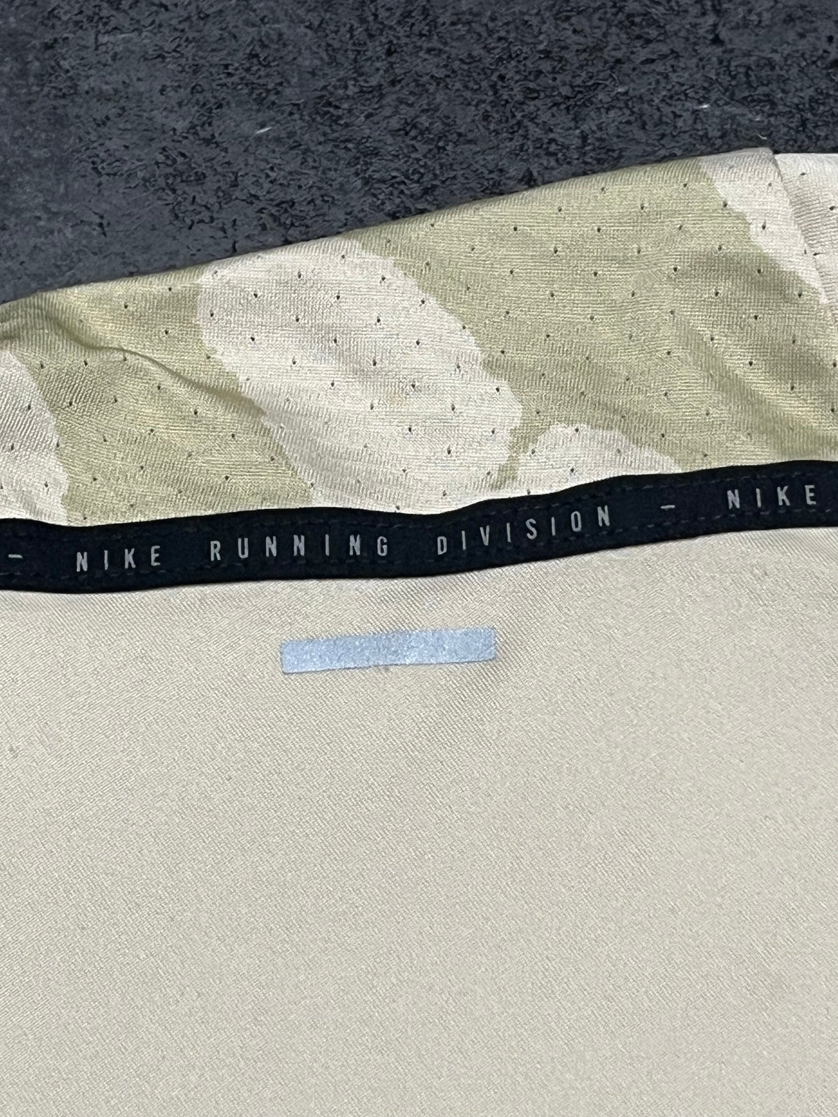 Beige Nike Men’s Dri Fit Rise 365 Running Division T Shirt