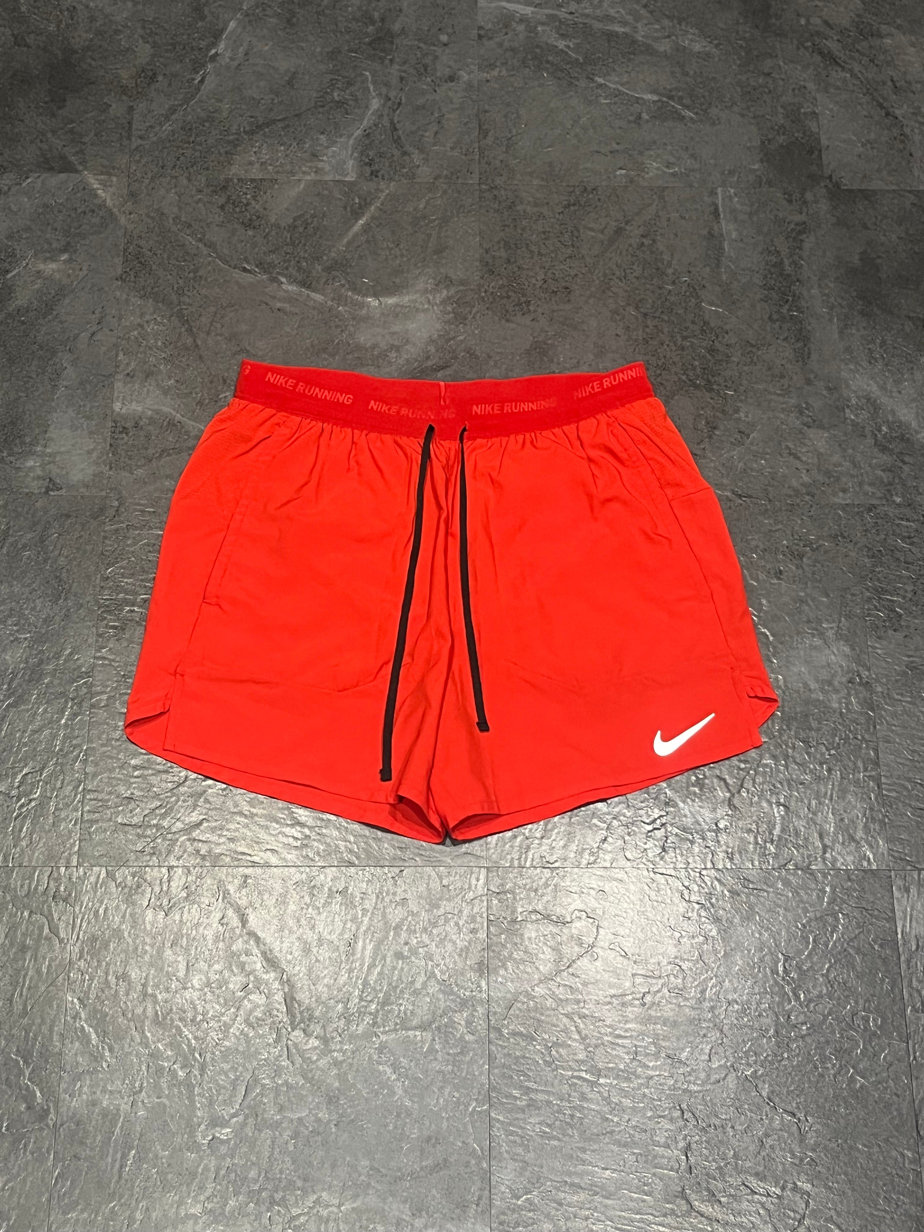 Red Nike Men’s Dri Fit Flex Stride 5” Brief Lined Running Shorts