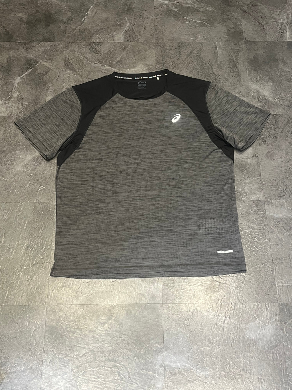 Grey & Black Asics Men’s Actibreeze Road SS Running T Shirt
