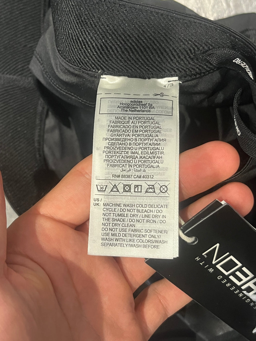 Black Adidas Adizero Rheon Control Racing 1/2 Tights