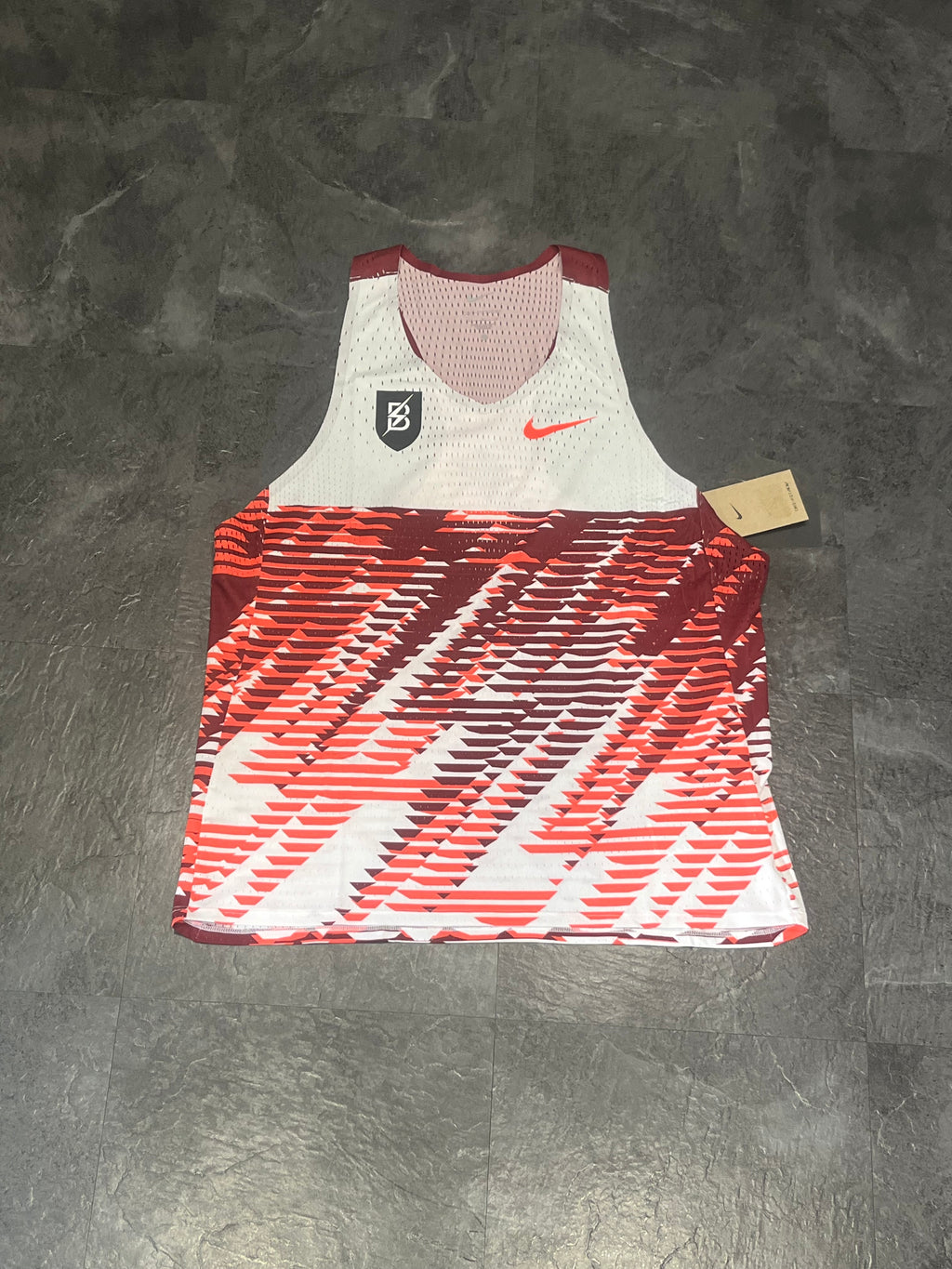 Red/White Nike Men’s Dri Fit ADV Bowerman Aeroswift Racing Singlet