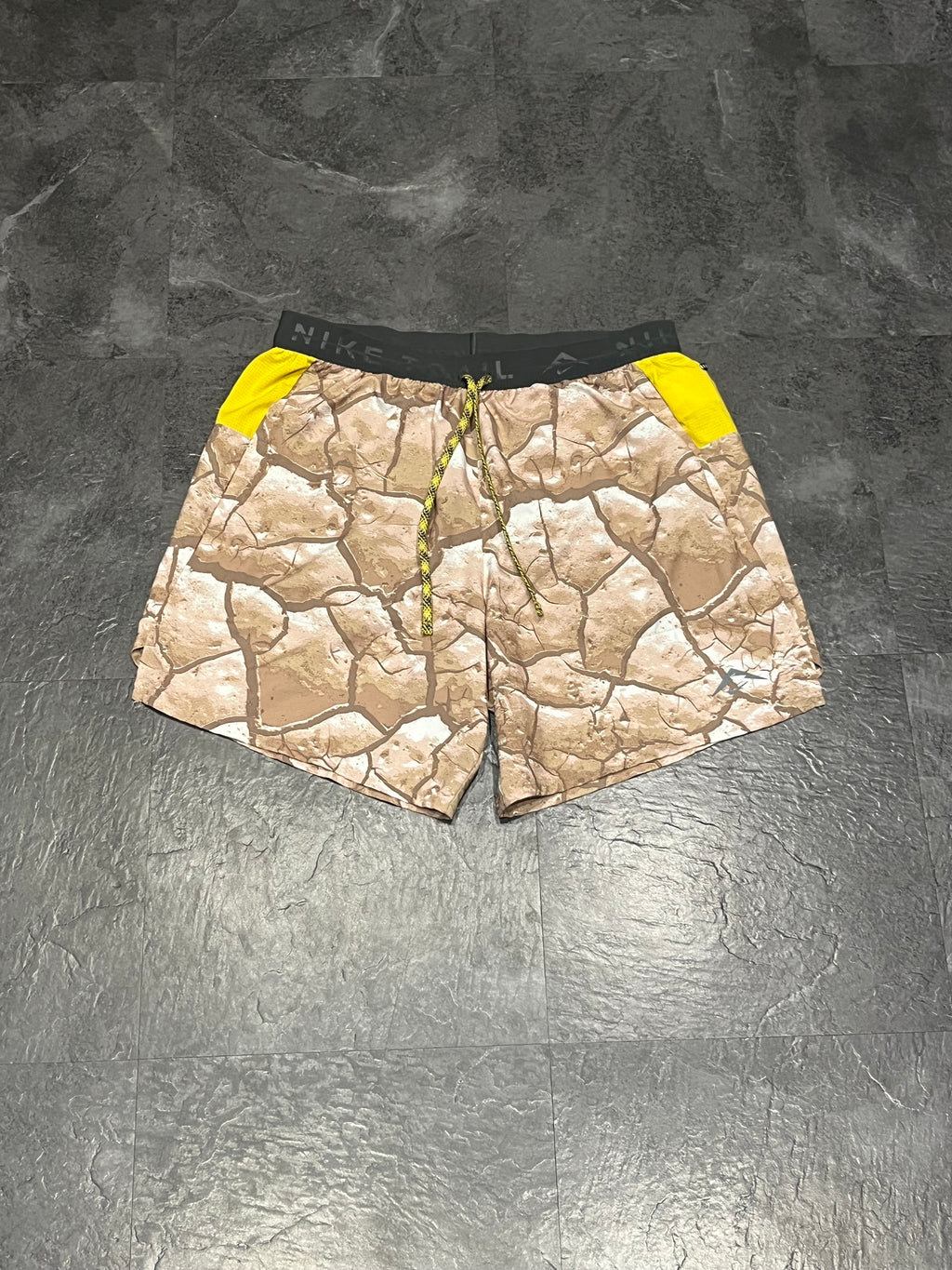 “Cracked Earth” Nike Men’s Dri Fit Trail 7” Brief Lined Running Shorts