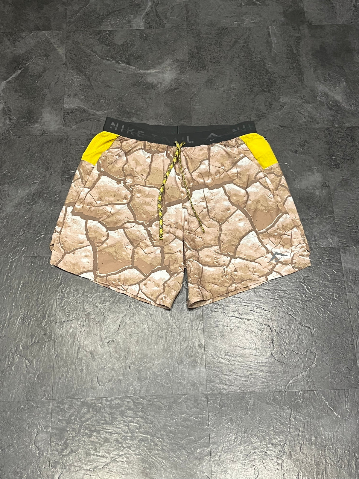 “Cracked Earth” Nike Men’s Dri Fit Trail 7” Brief Lined Running Shorts