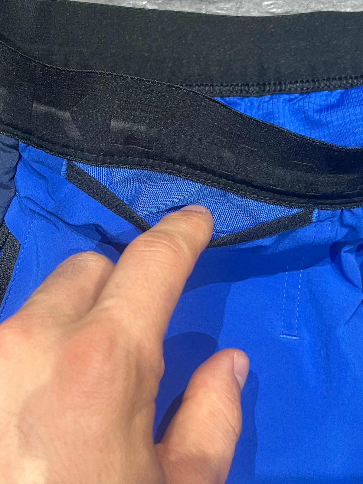 Blue Nike “Second Sunrise” Men’s Dri Fit Trail 7” Brief Lined Running Shorts