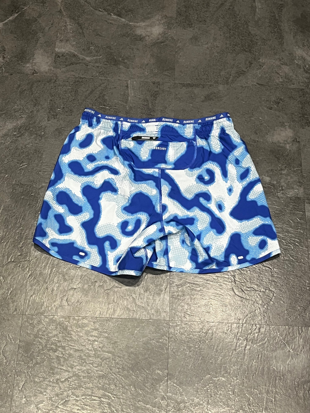 Blue Camo Adidas Men’s Own The Run 5” Brief Lined Running Shorts