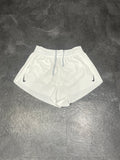 White Nike Women’s Dri Fit ADV Aeroswift 3” Racing Split Shorts