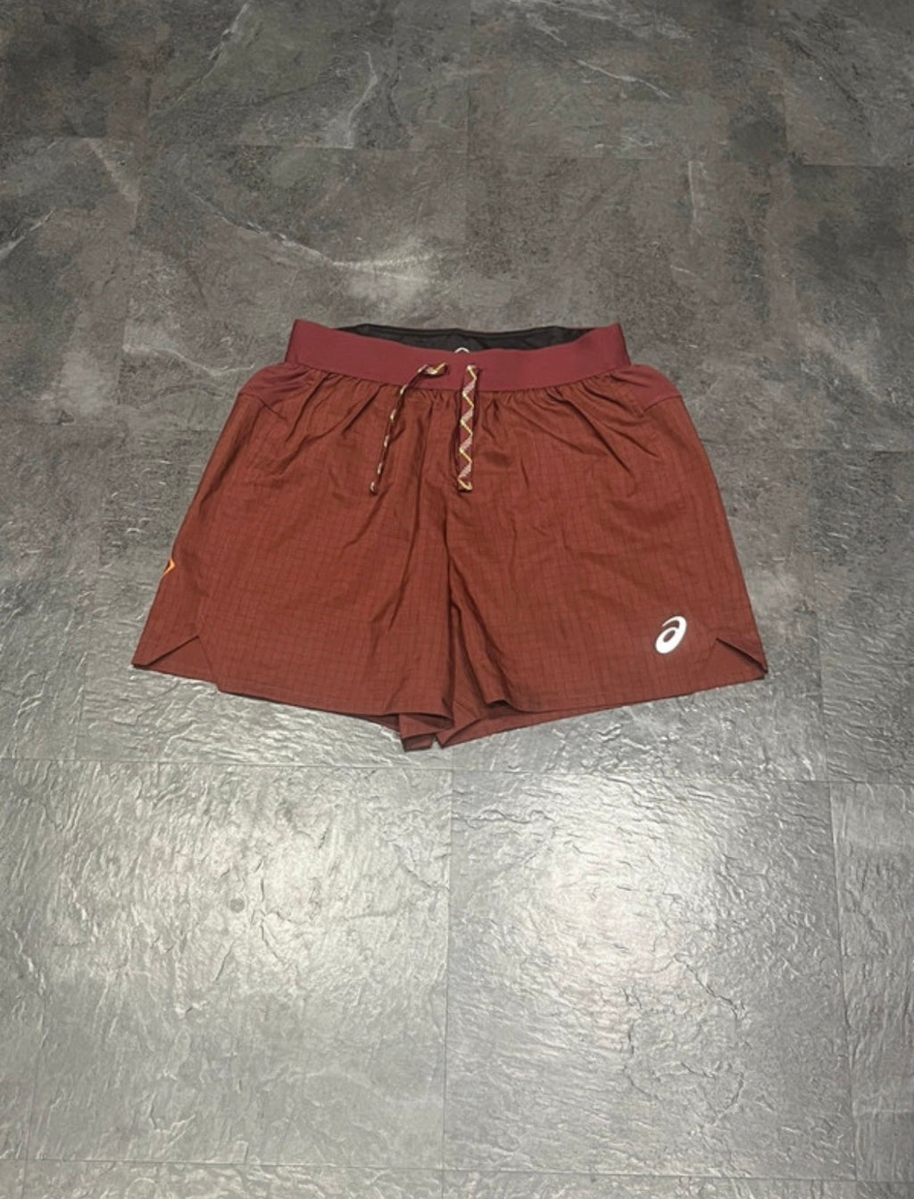 Antique Red Asics Men’s Fujitrail 5” Running Shorts