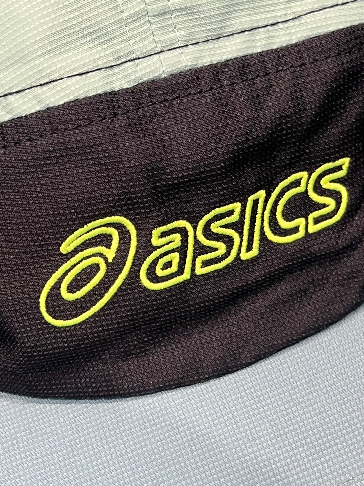 Light Green/Bright Yellow/Black Asics 5 Panel Running Cap - Unisex