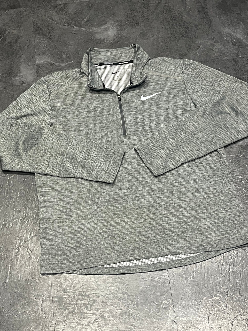 Grey Nike Men’s Dri Fit Pacer 1/2 Zip Top