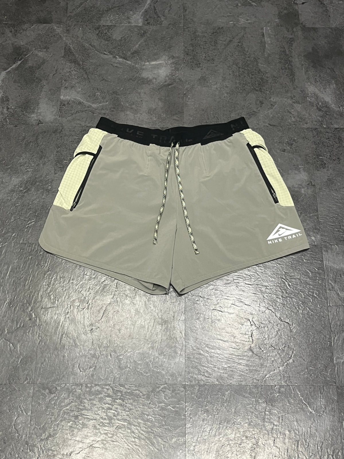 Dark Stucco & BeigeNike Men’s Dri Fit Trail 5” Brief Lined Running Shorts