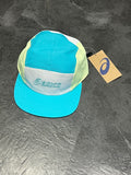 Energy Aqua/White Asics 5 Panel Running Cap - Unisex