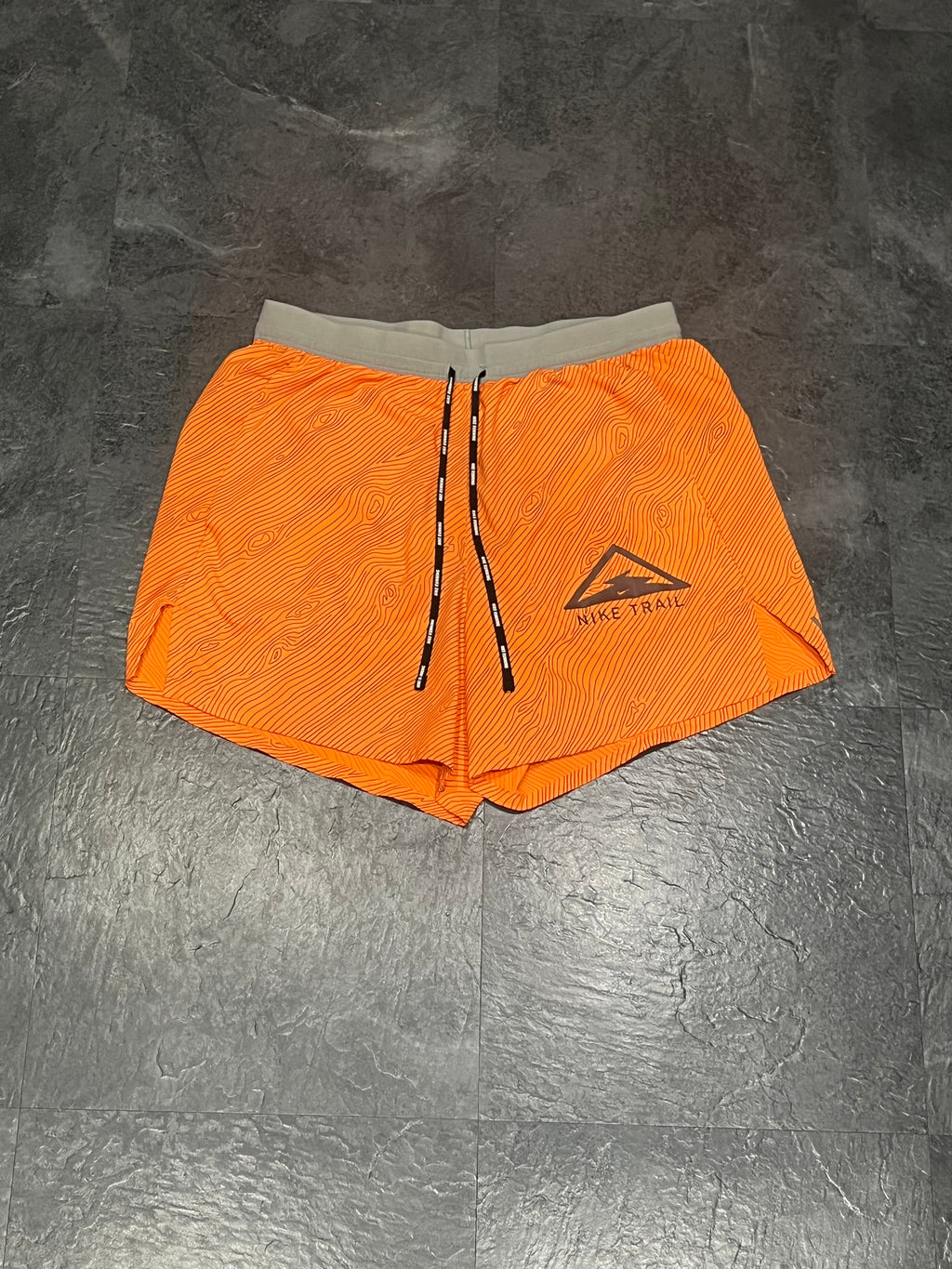 Orange Nike Men’s Dri Fit Trail 5” Brief Lined Running Shorts
