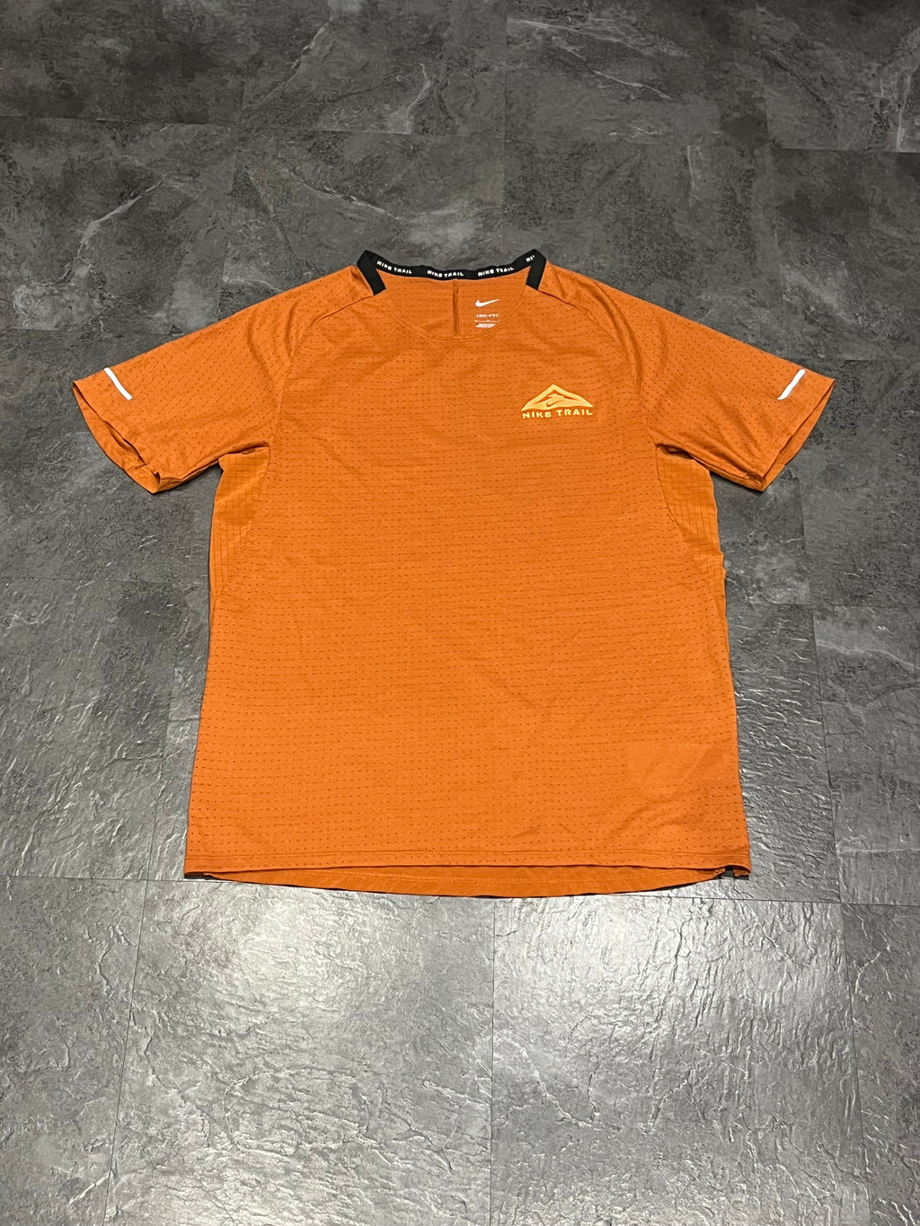 Orange Nike Men’s Dri Fit Rise 365 Trail T Shirt