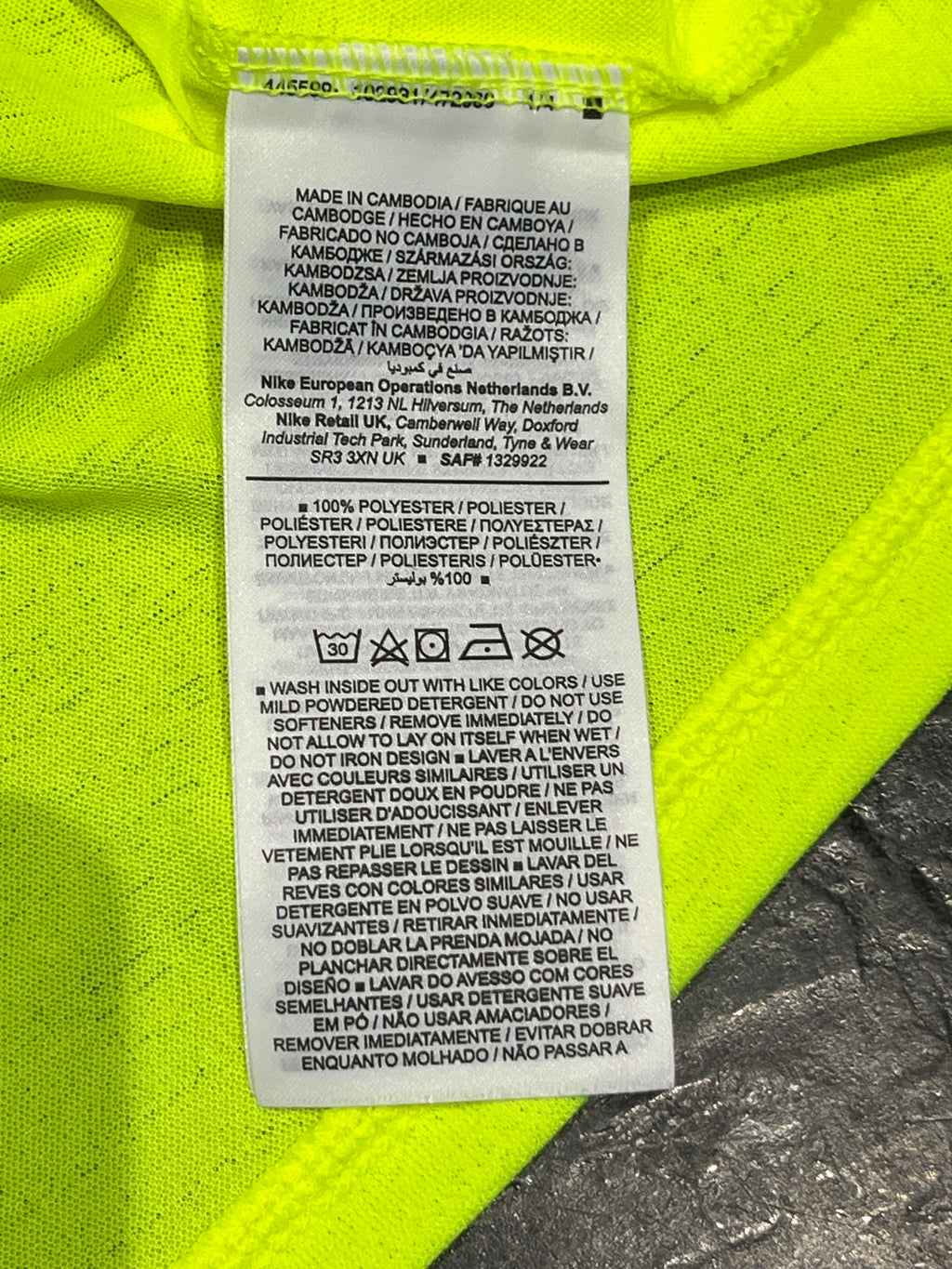 Volt Yellow Nike Men’s Dri Fit Miler Running Vest
