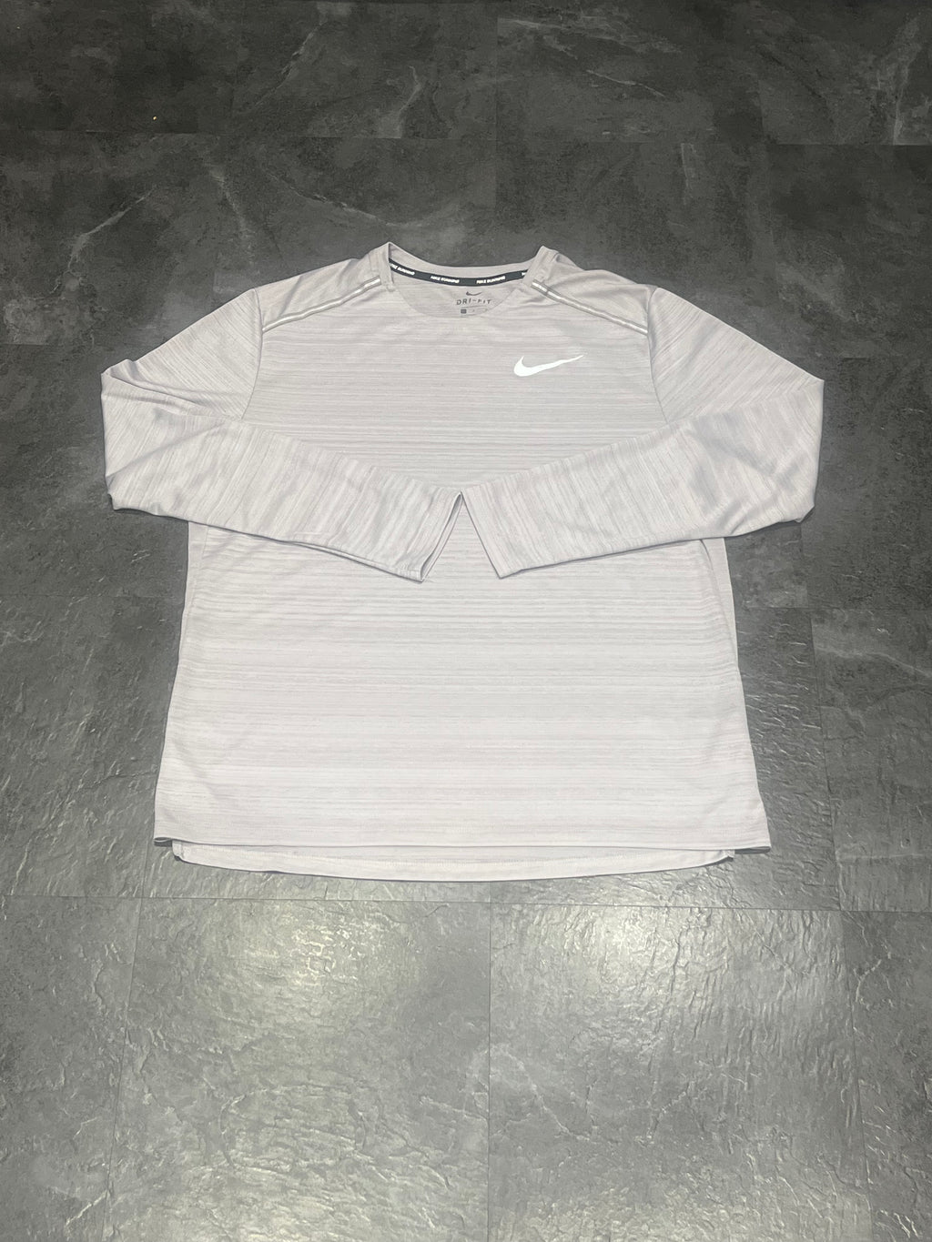 Desert Tan Nike Men’s Dri Fit Miler Long Sleeve Running Top
