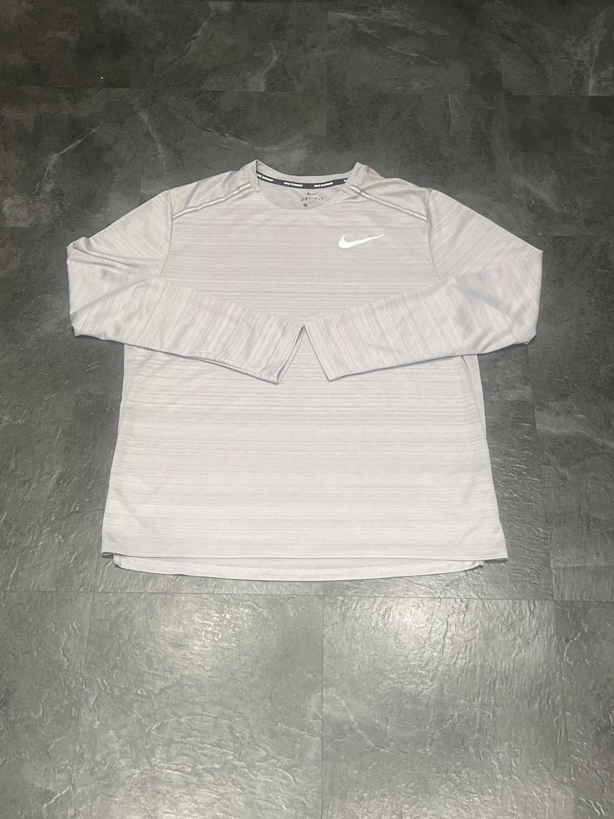 Desert Tan Nike Men’s Dri Fit Miler Long Sleeve Running Top