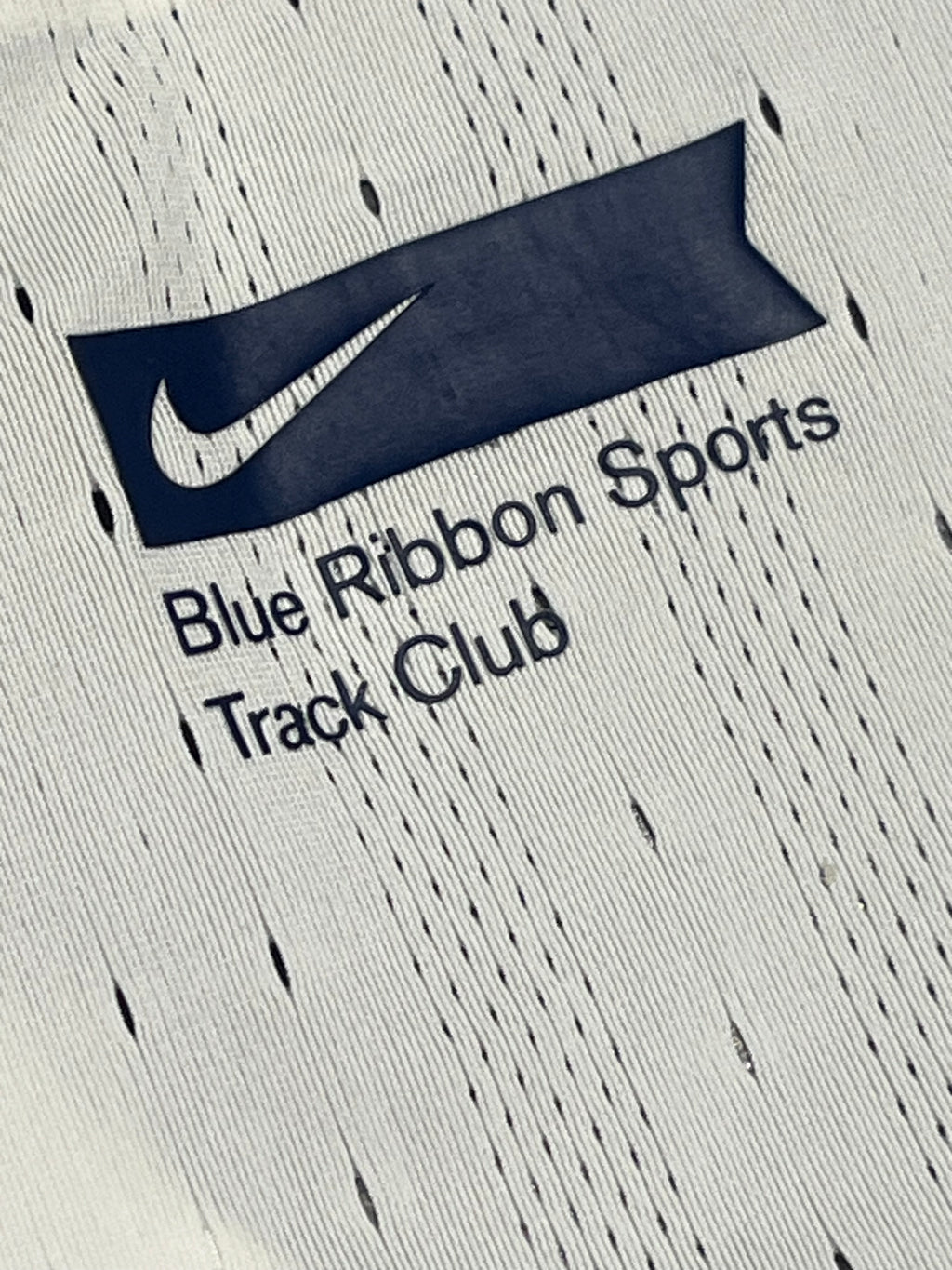 White Nike Blue Ribbon Aeroswift Racing Singlet