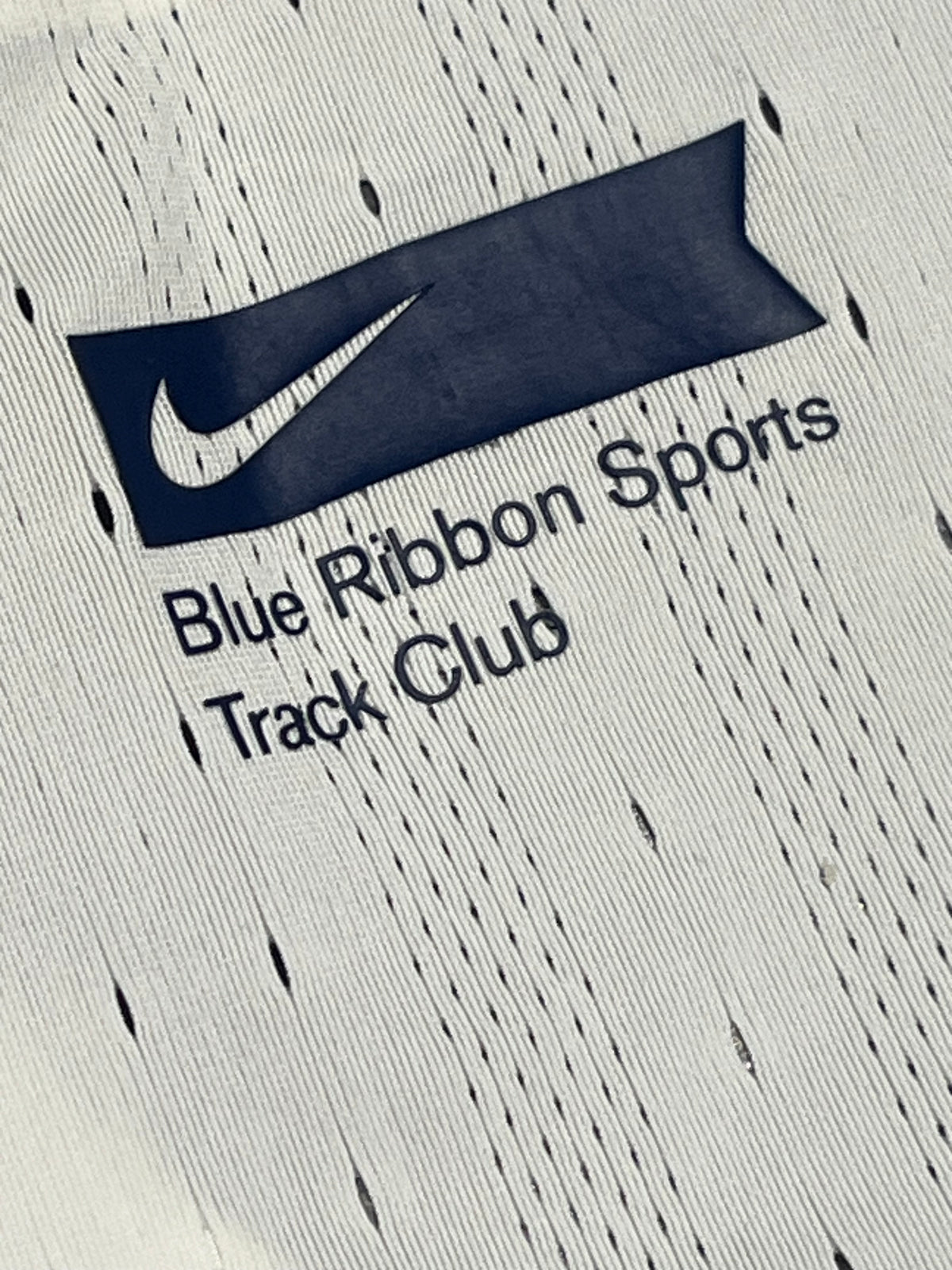 White Nike Blue Ribbon Aeroswift Racing Singlet