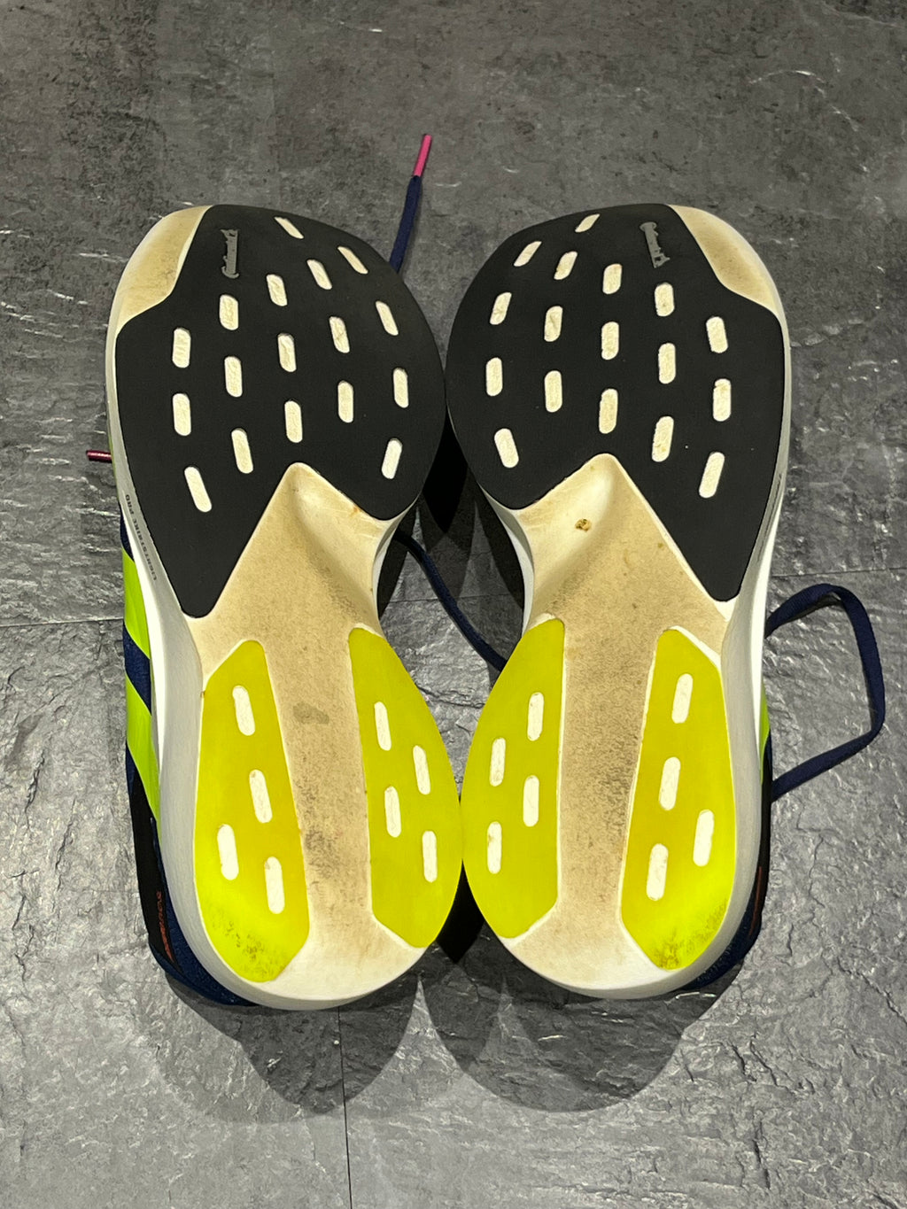 Dark Blue /Solar Lime Adidas Adizero Men’s EVO SL Running Shoes