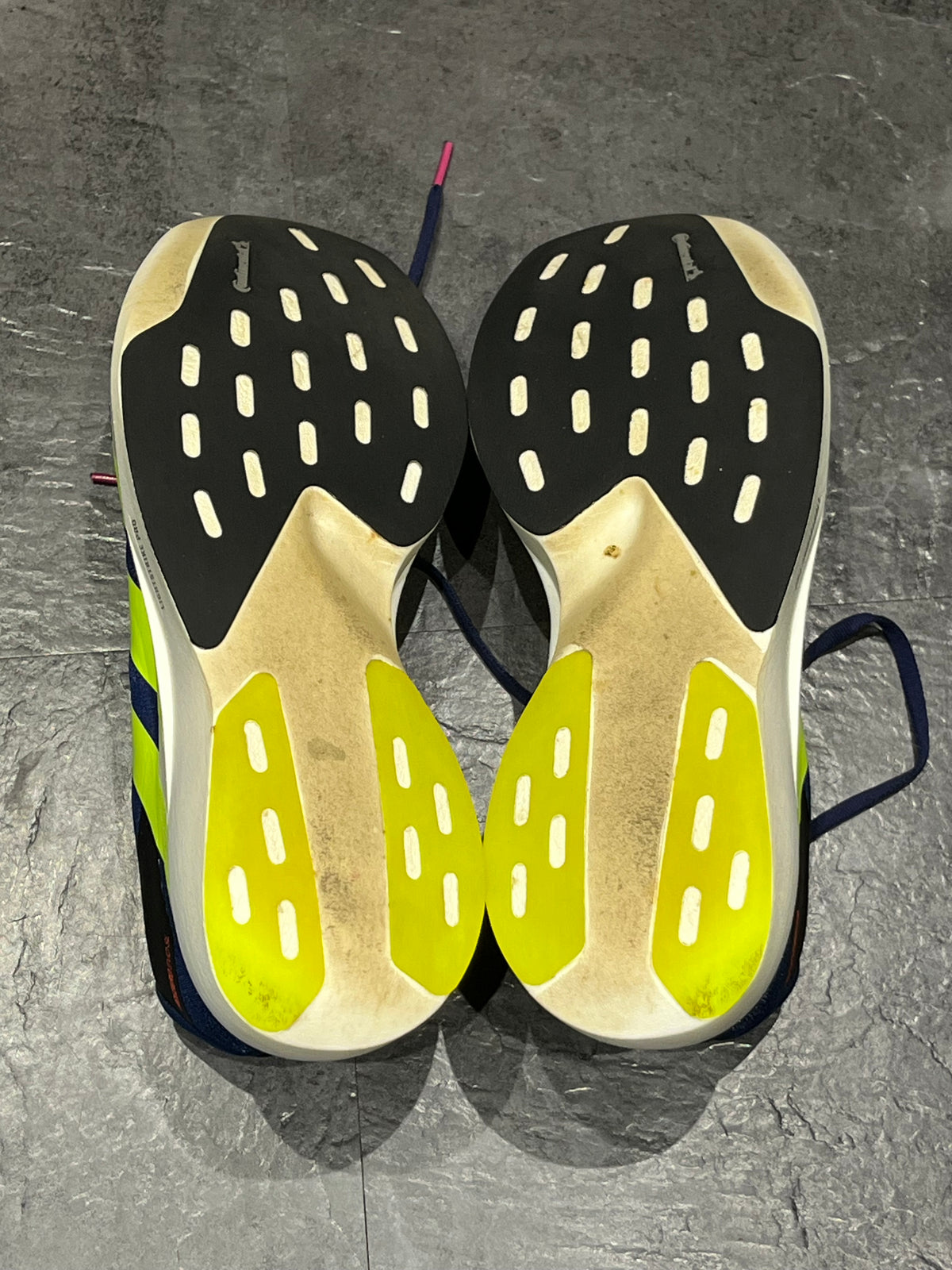 Dark Blue /Solar Lime Adidas Adizero Men’s EVO SL Running Shoes
