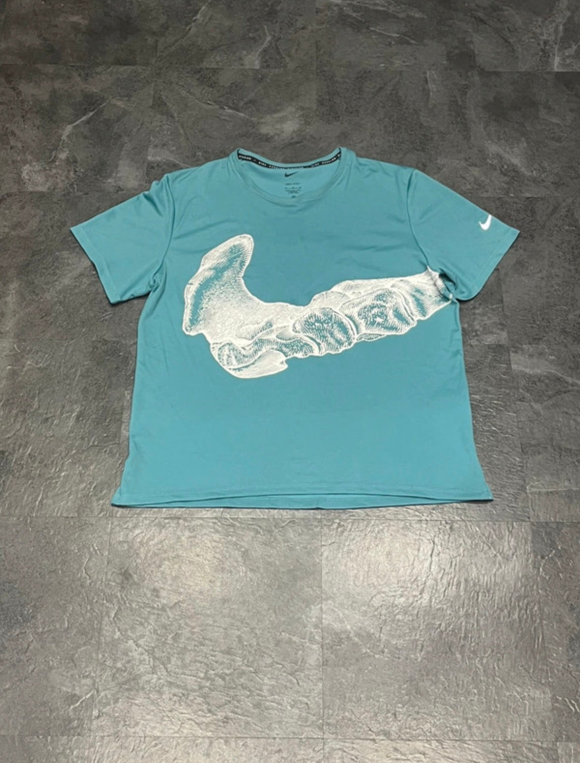 Blue Nike Men’s Dri Fit Running Division Miler “Bone” T Shirt