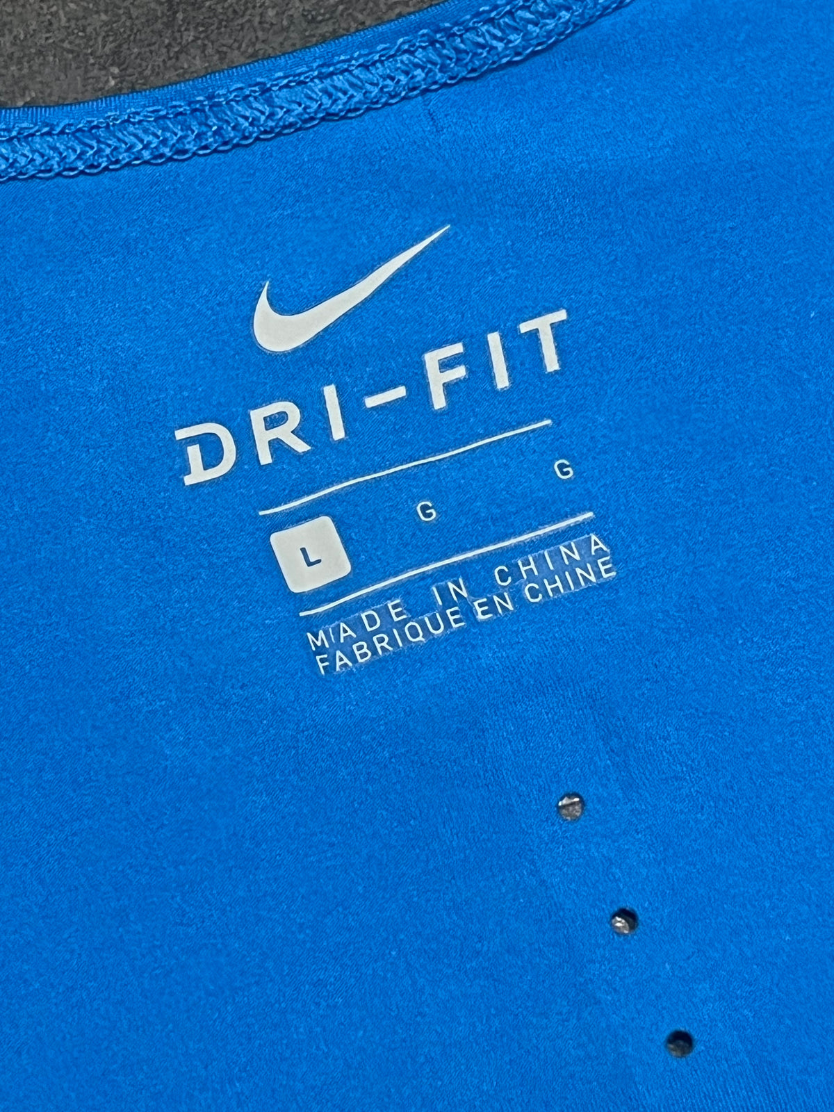 Blue Nike Me’s Dri Fit Pro Elite Singlet