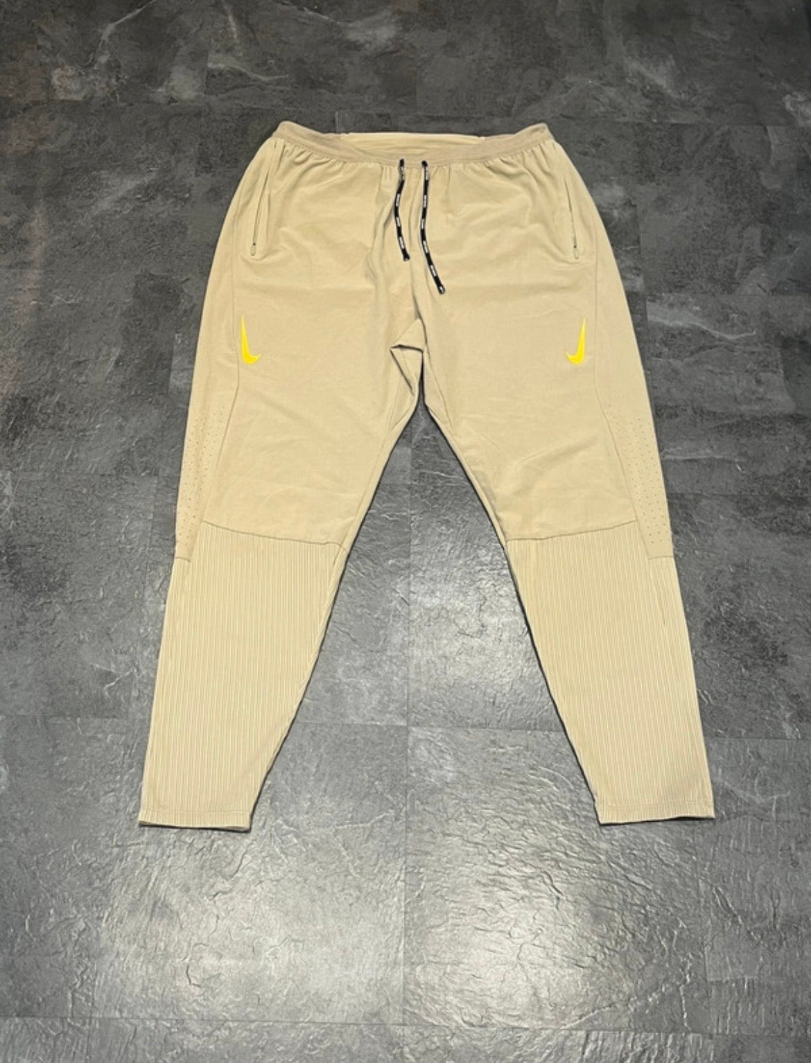 Beige Nike Men’s Dri Fit ADV Aeroswift Racing Bottoms