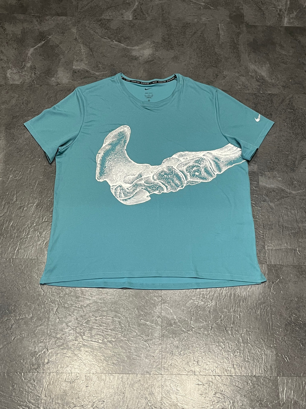 Blue/White Nike Men’s Dri Fit Running Division “Bone” T Shirt