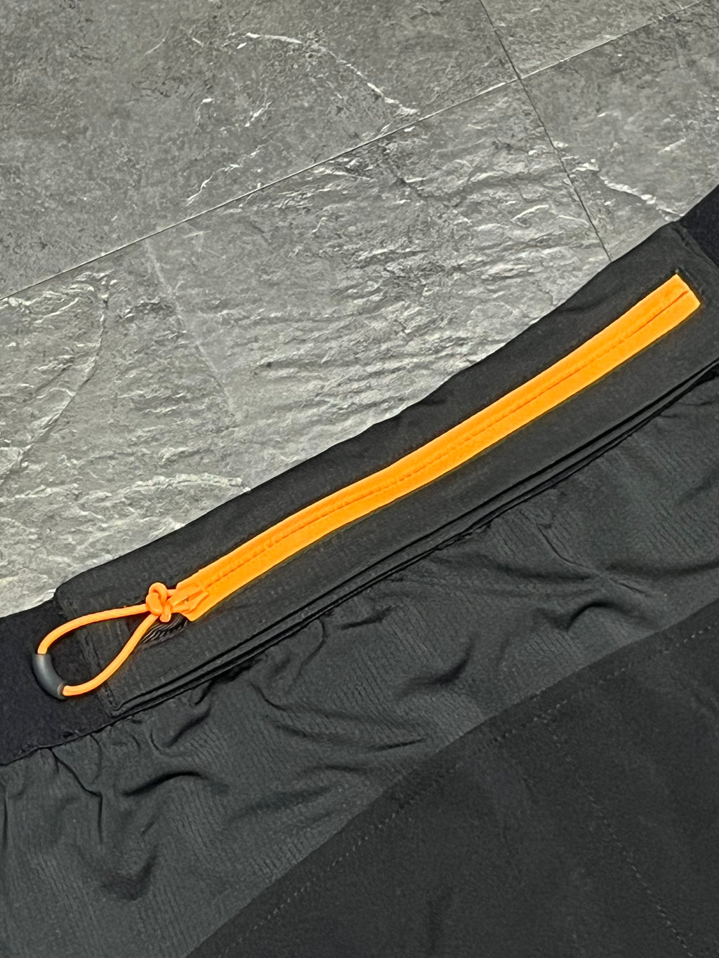Black & White Asics Men’s Fujitrail 5” Brief Lined Running Shorts