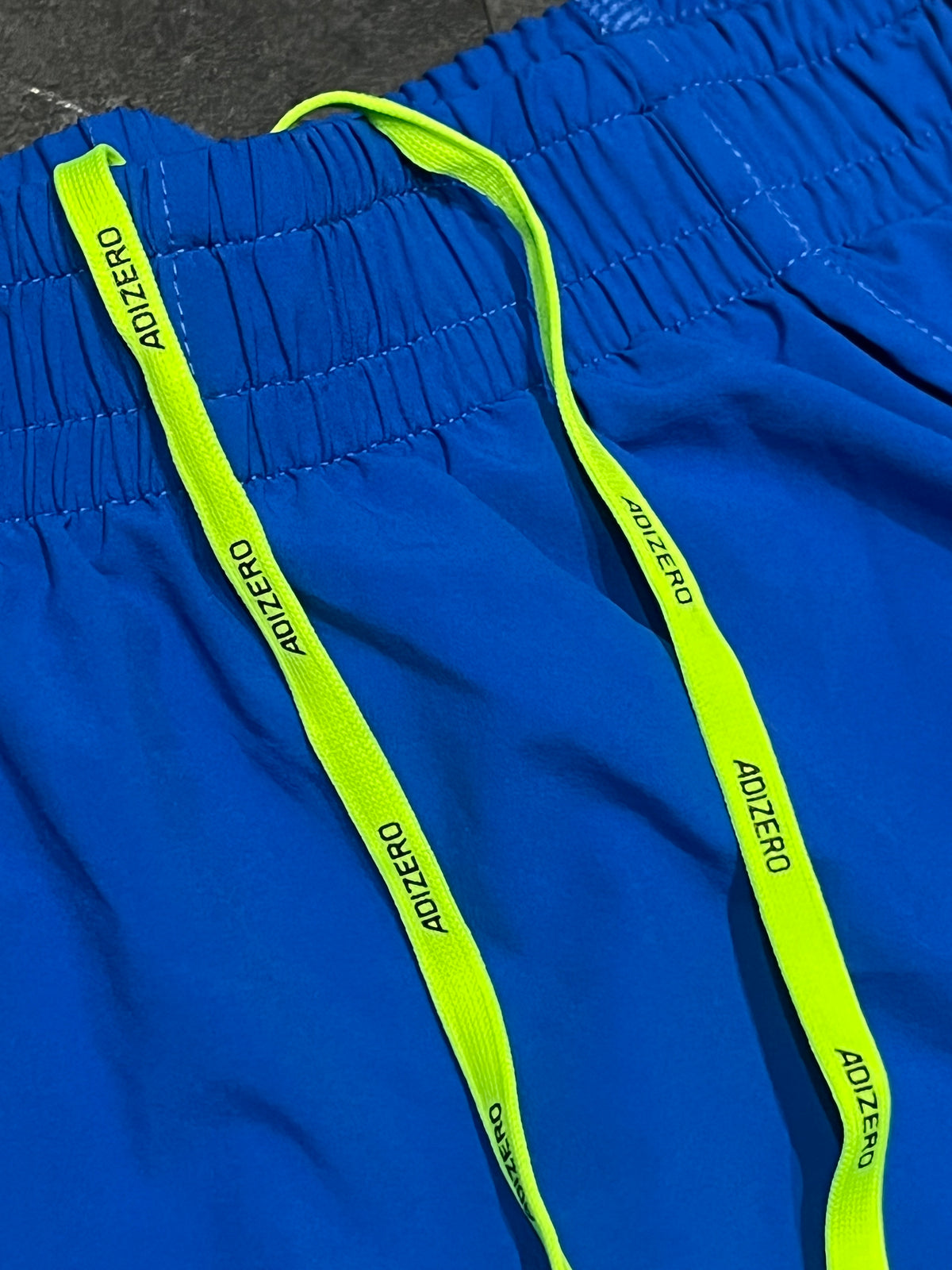 Blue/Yellow Adidas Men’s Adizero 2” Racing Split Shorts
